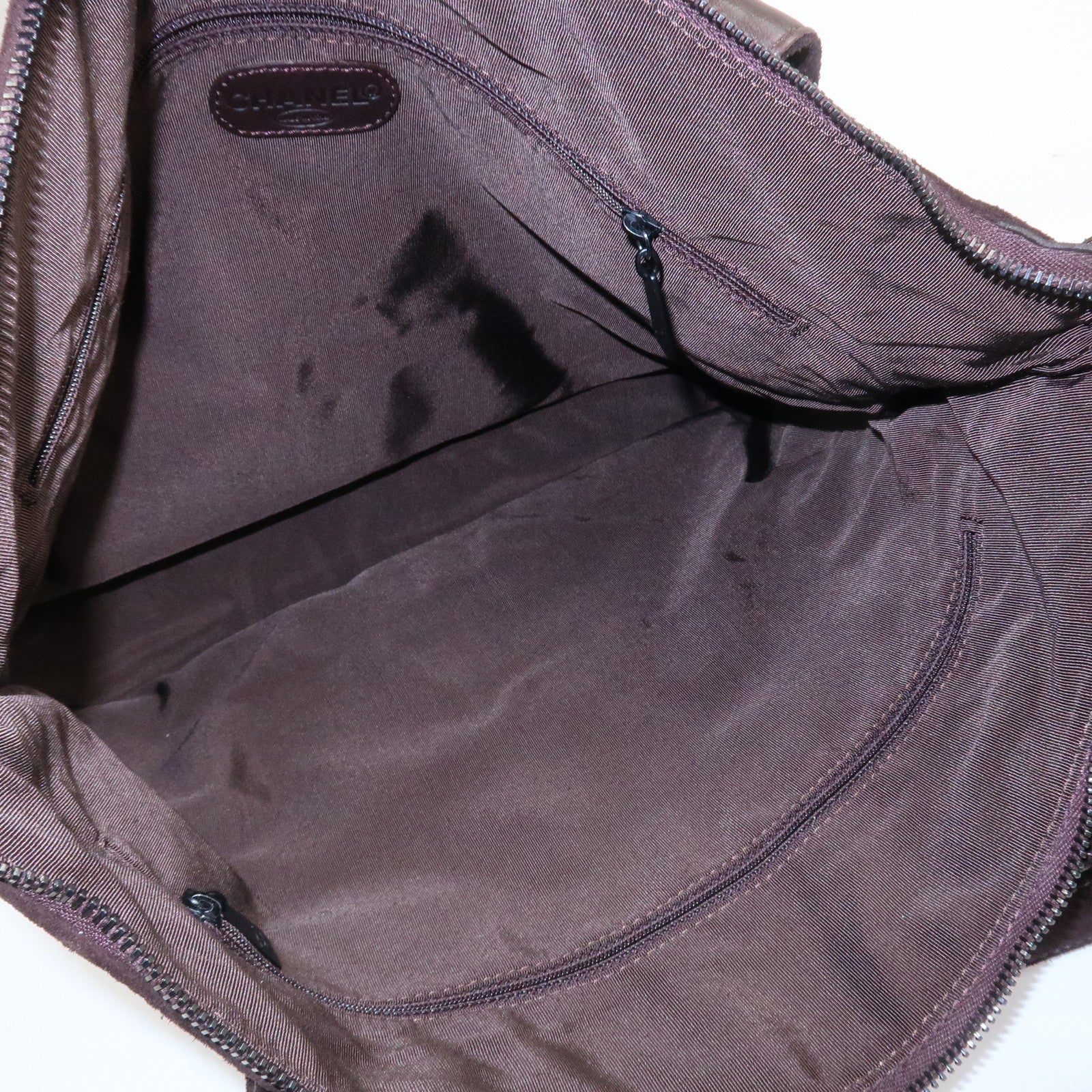 CHANEL COCO Mark Suede Tote Bag Shoulder Bag Brown