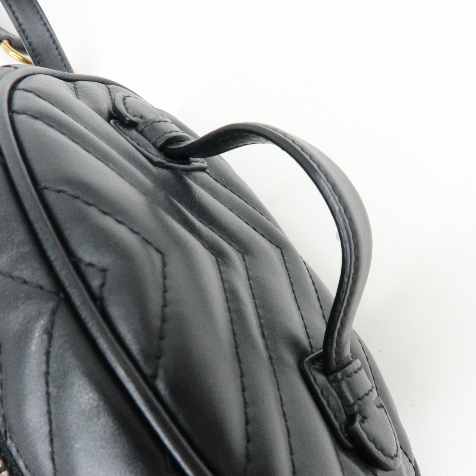 GUCCI GG Marmont Leather Backpack Rucksack Black 598594