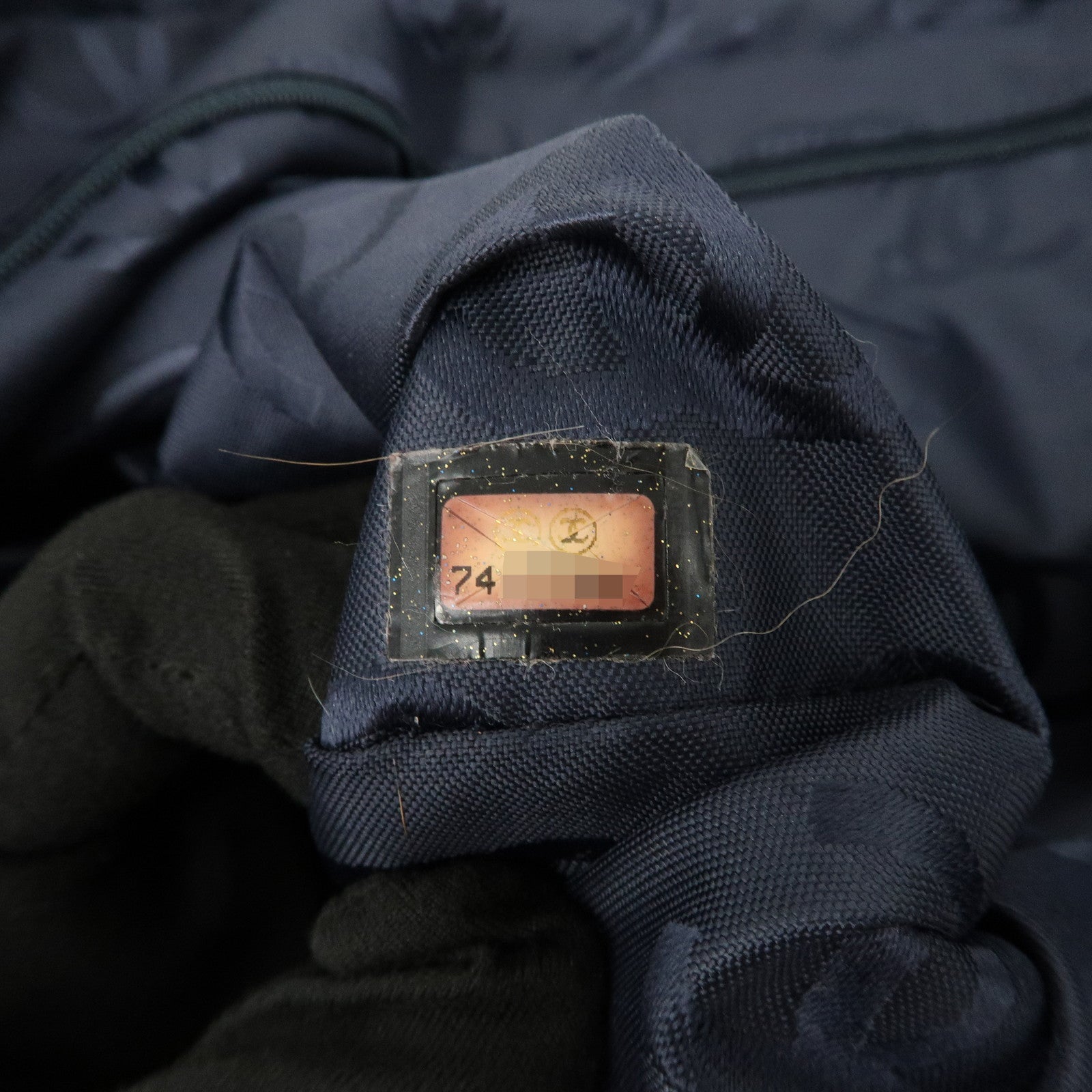 CHANEL COCO Mark Denim Boston Bag Hand Bag Travel Bag Blue