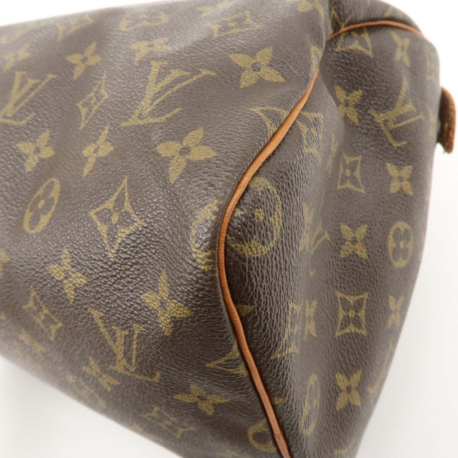 Louis Vuitton Monogram Speedy 30 Hand Bag Boston Bag Brown M41526 Used