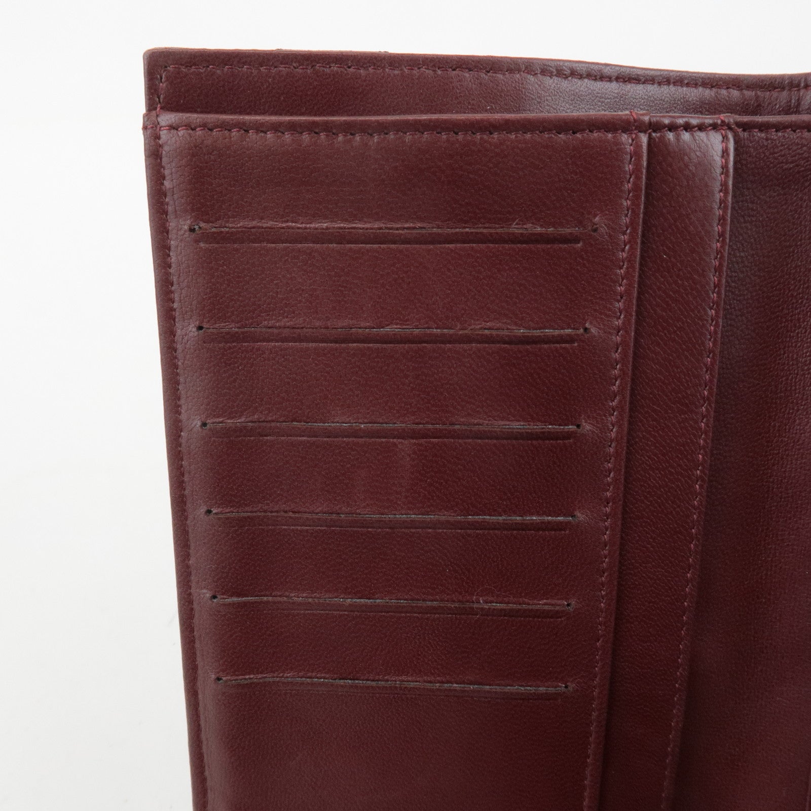 CHANEL Matelasse Lamb Skin Tri-Fold Long Wallet Black A31506 Used