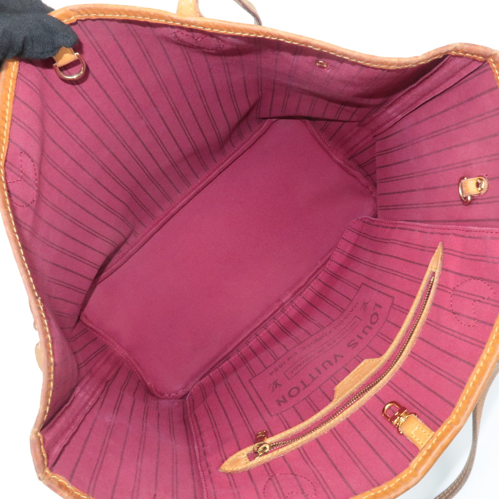 Louis Vuitton Monogram Neverfull MM Tote Bag Fuchisia M40996