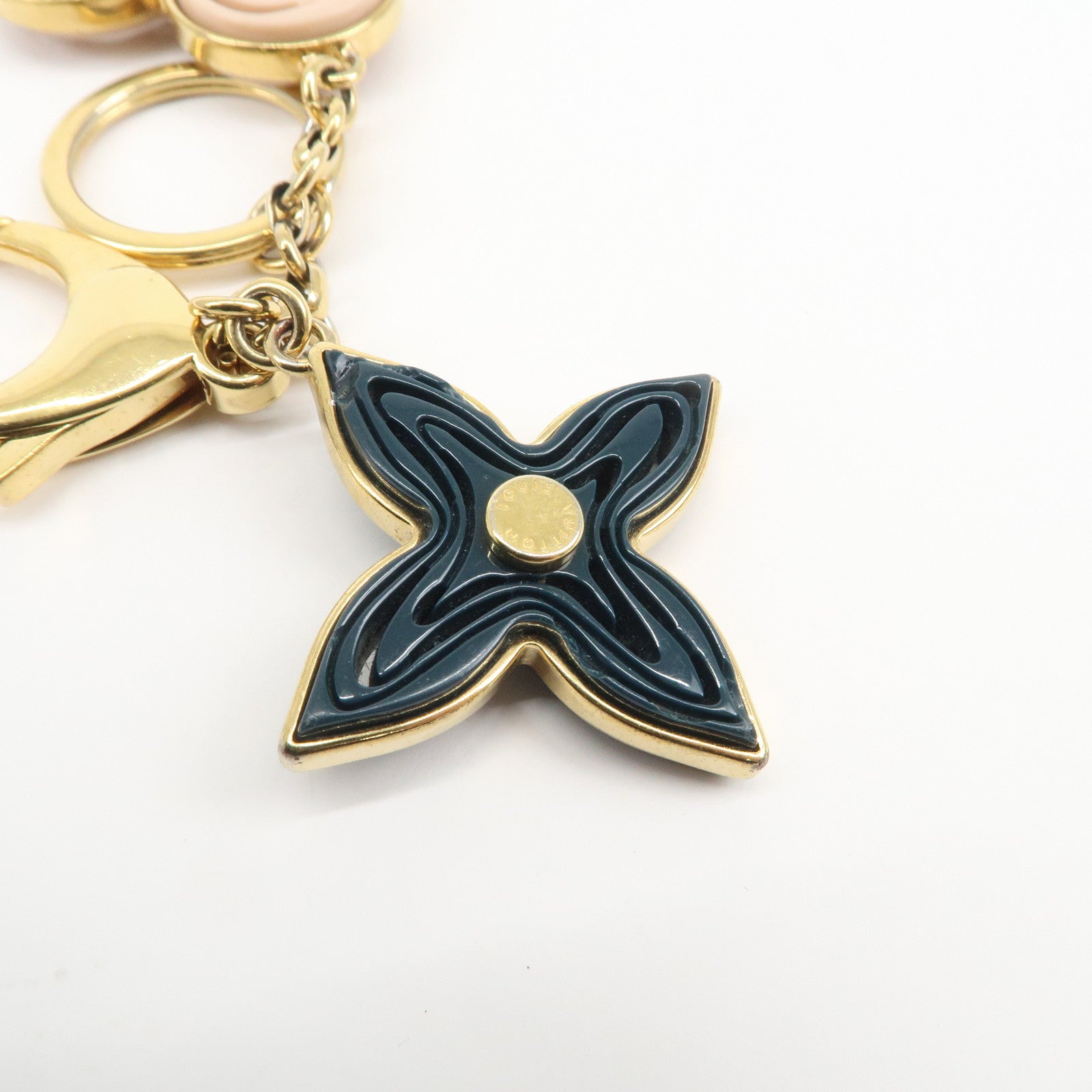 Louis Vuitton Bijou Sac Knife Metal Plastic Bag Charm Gold M66143