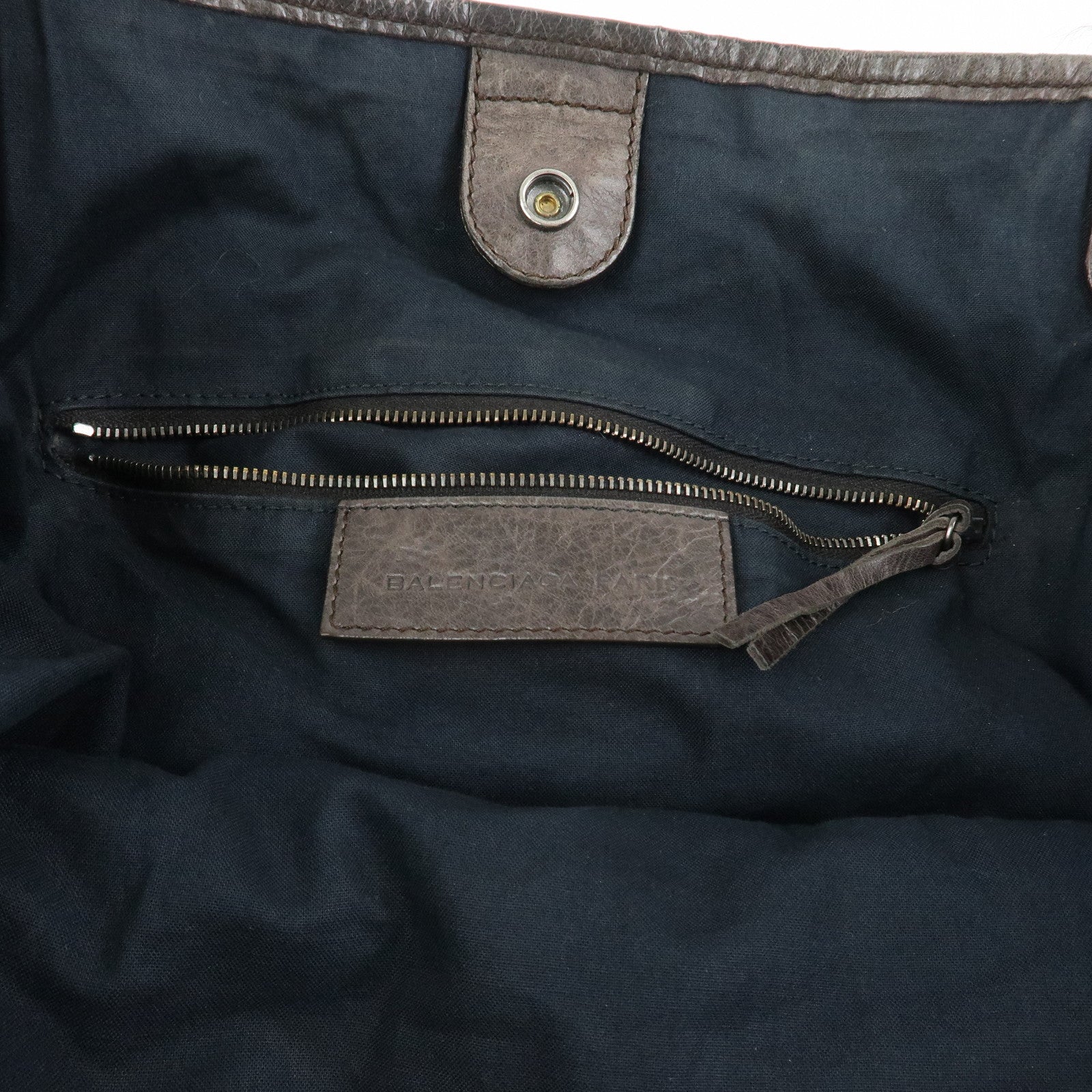 BALENCIAGA Rivacity Paper Bag Leather Tote Bag Brown 236084