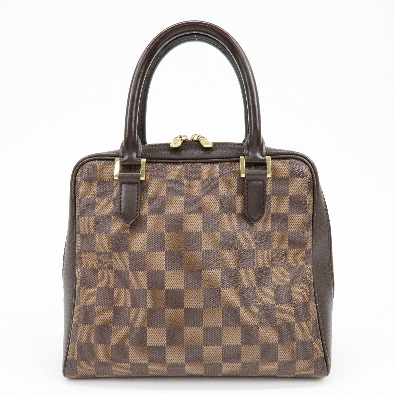 Louis Vuitton Damier Ebene Canvas Leather Brera Hand Bag N51150
