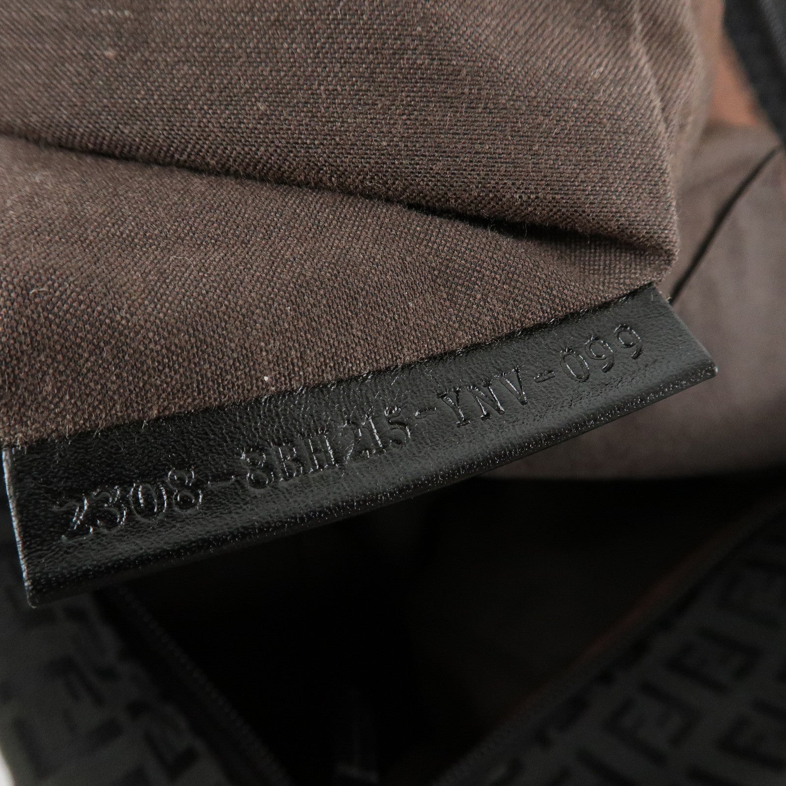 FENDI Zucchino Canvas Leather Tote Bag Shoulder Bag Black 8BH215 Used