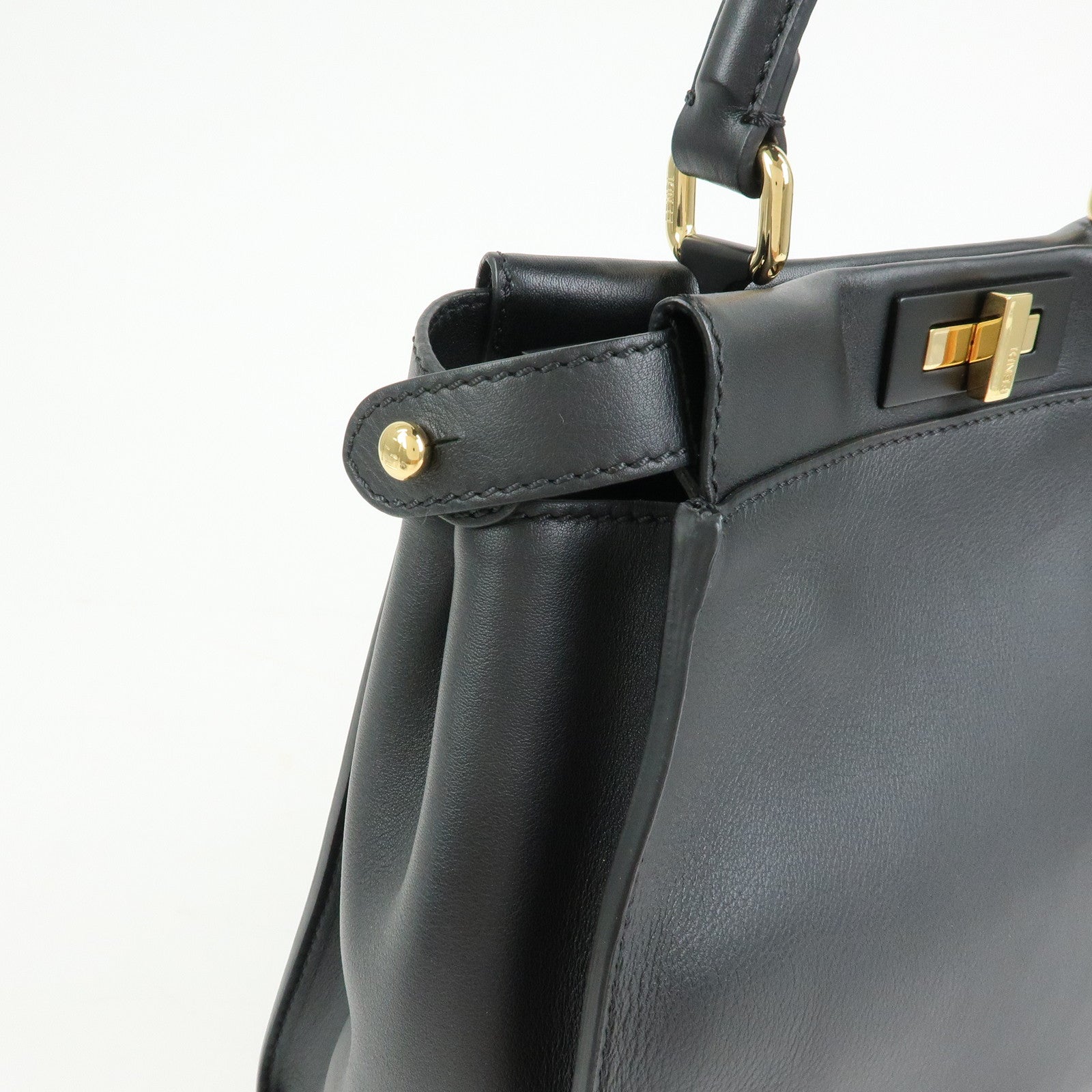 FENDI Peekaoo Calf Leather 2Way Bag Hand Bag Shoulder Bag 8BN290