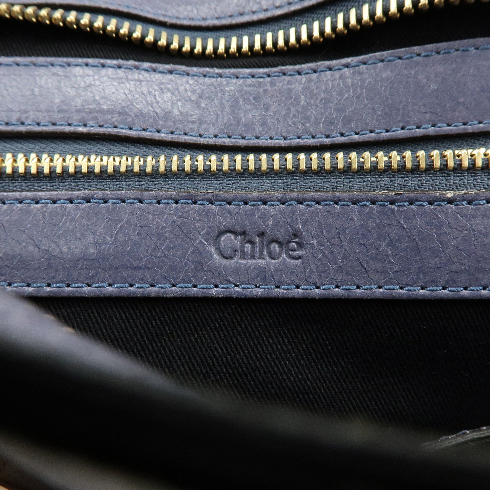 Chloe Ethel Leather 2Way Bag Shoulder Bag Hand Bag Gray