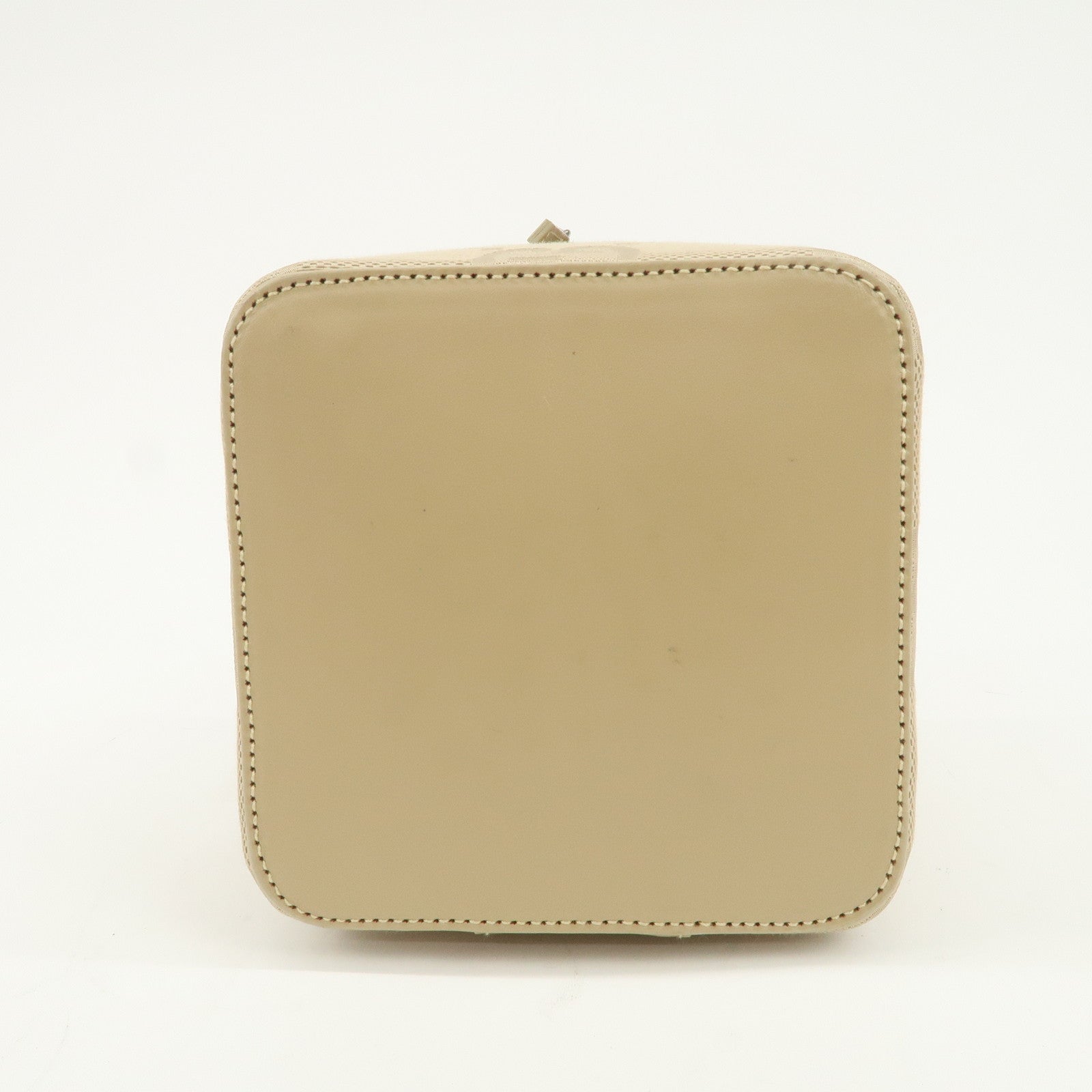 GUCCI GG Canvas Leather Vanity Bag Hand Bag Light Beige 039.1052