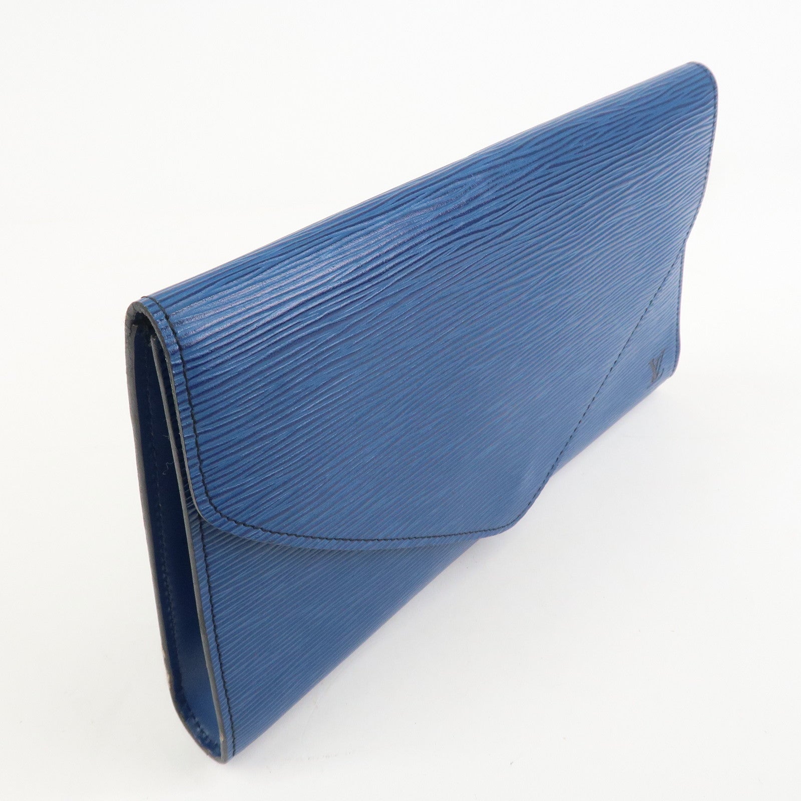 Louis Vuitton Epi Leather Art Deco Toledo Clutch Bag Blue M52635