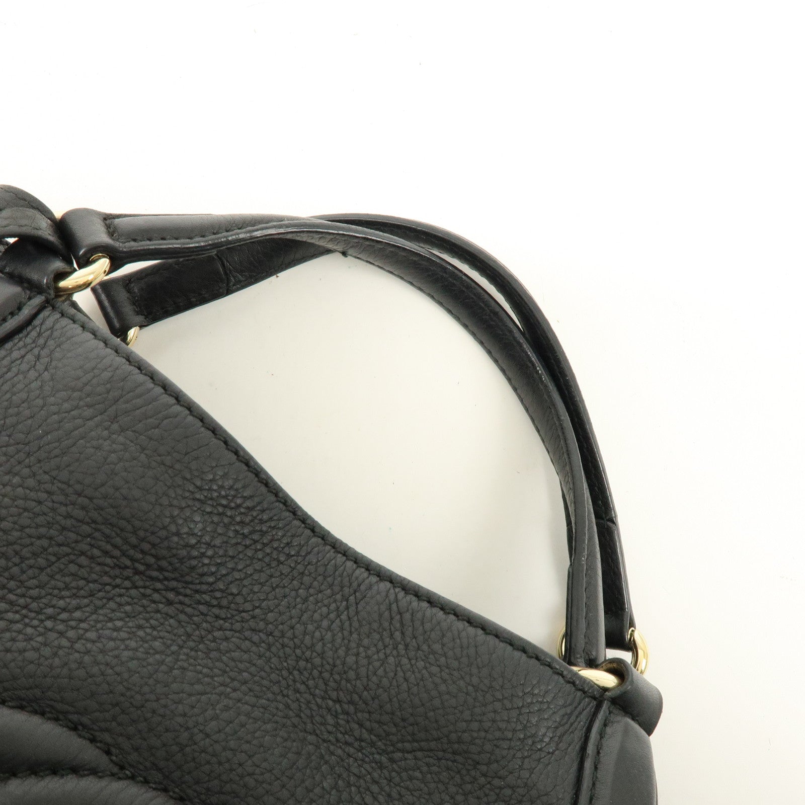GUCCI SOHO Interlocking G 2Way Bag Hand Bag Black 336751