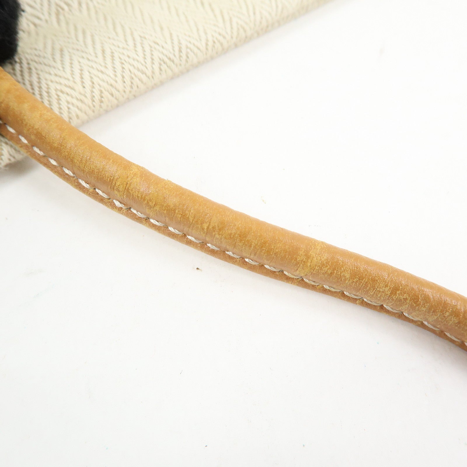 HERMES Aline GM Canvas Leather Shoulder Bag Hand Bag Natural