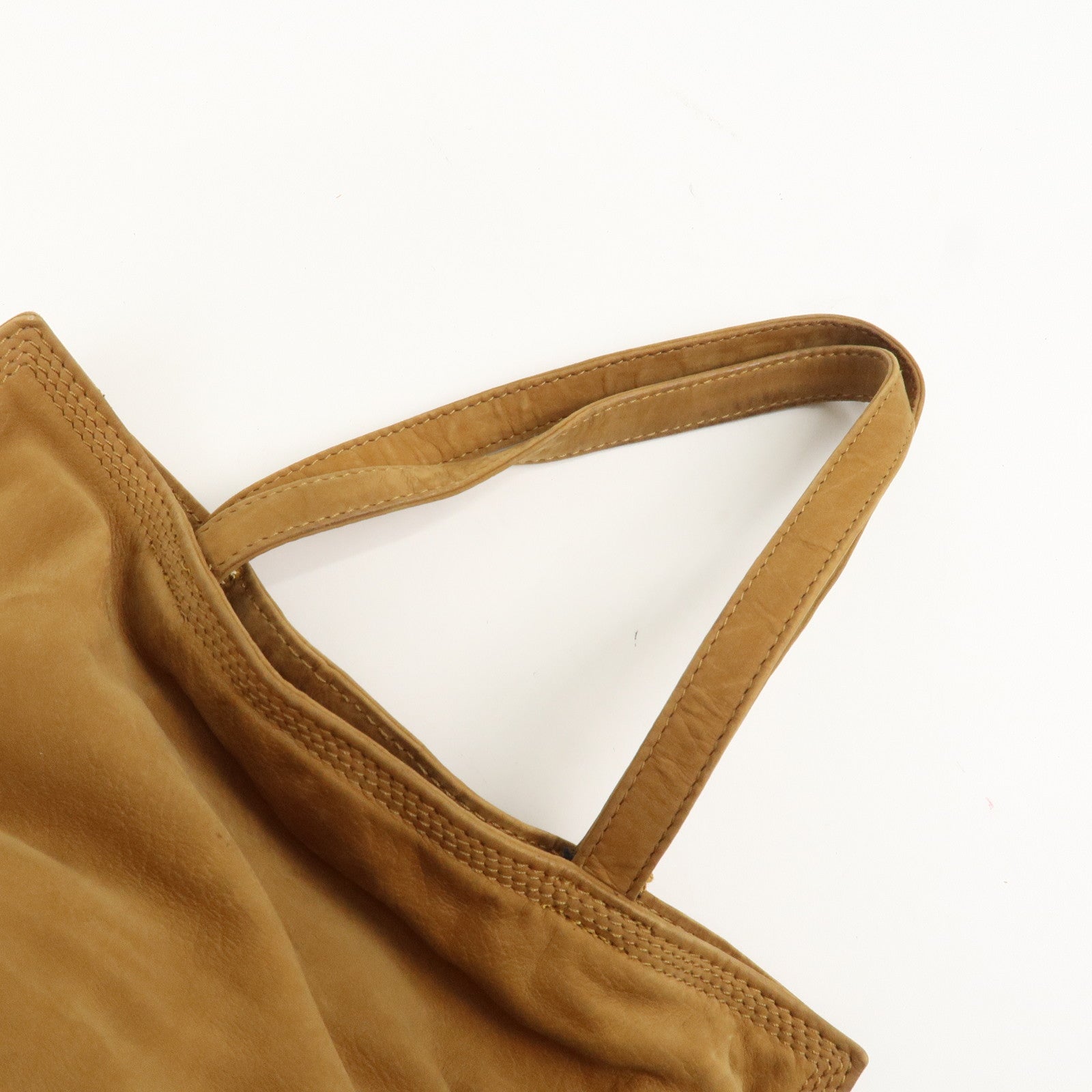 LOEWE Anagram Suede Drawstring Hand Bag Brown