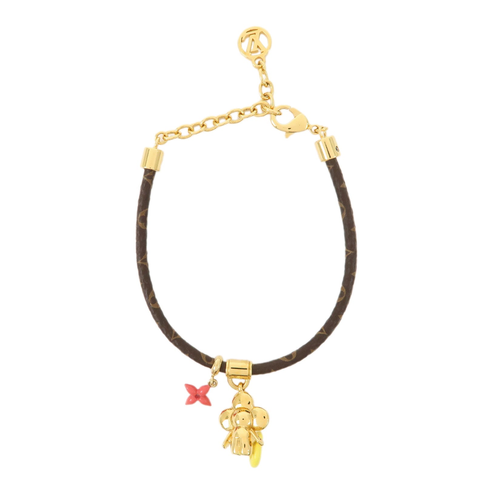 Louis Vuitton Monogram Canvas Metal Vivienne Pool Bracelet M1016Z