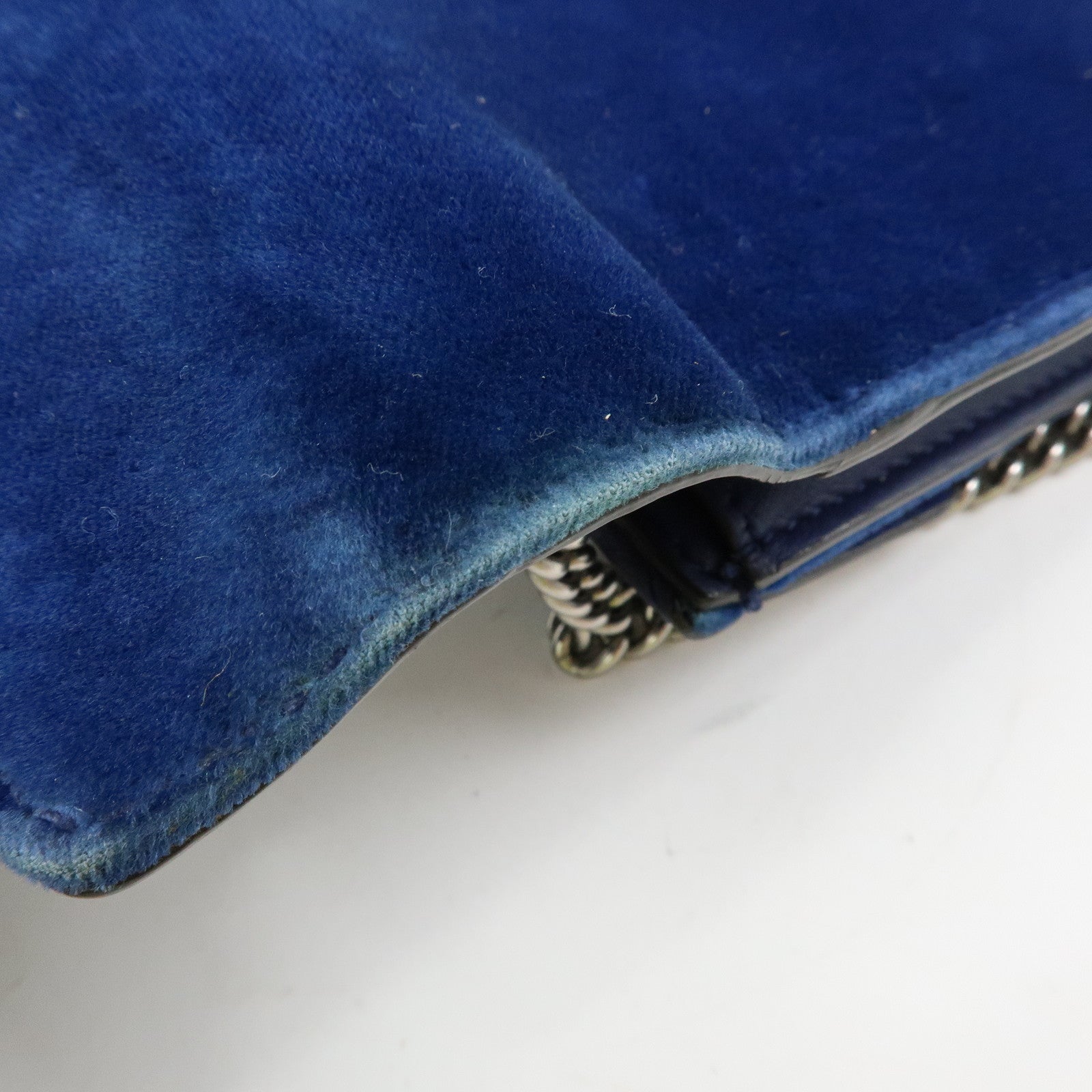 GUCCI Dionysus Velvet Leather Mini Shoulder Bag Blue 476432