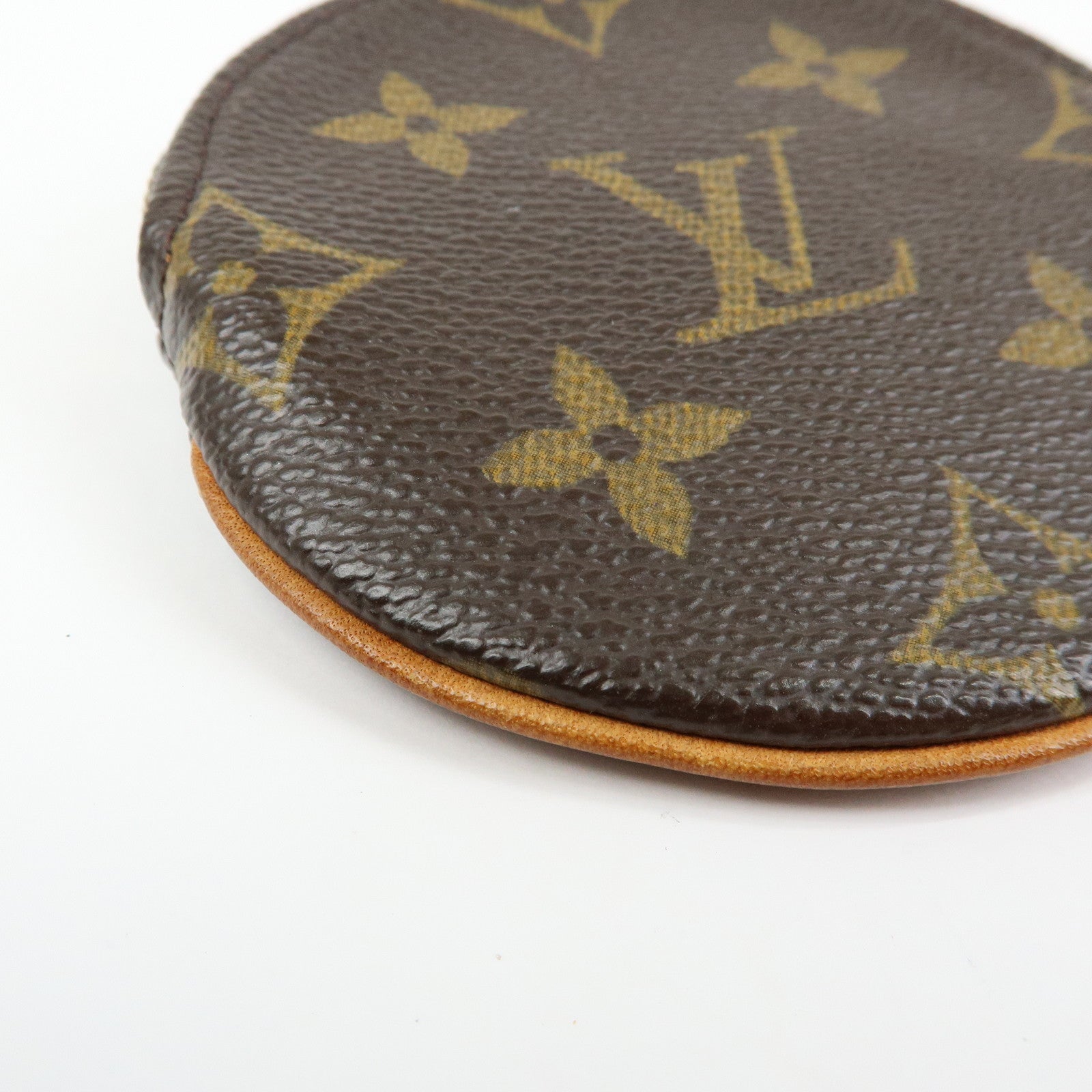 Louis Vuitton Monogram Porte Monnaie Rond Coin Case Brown M61926