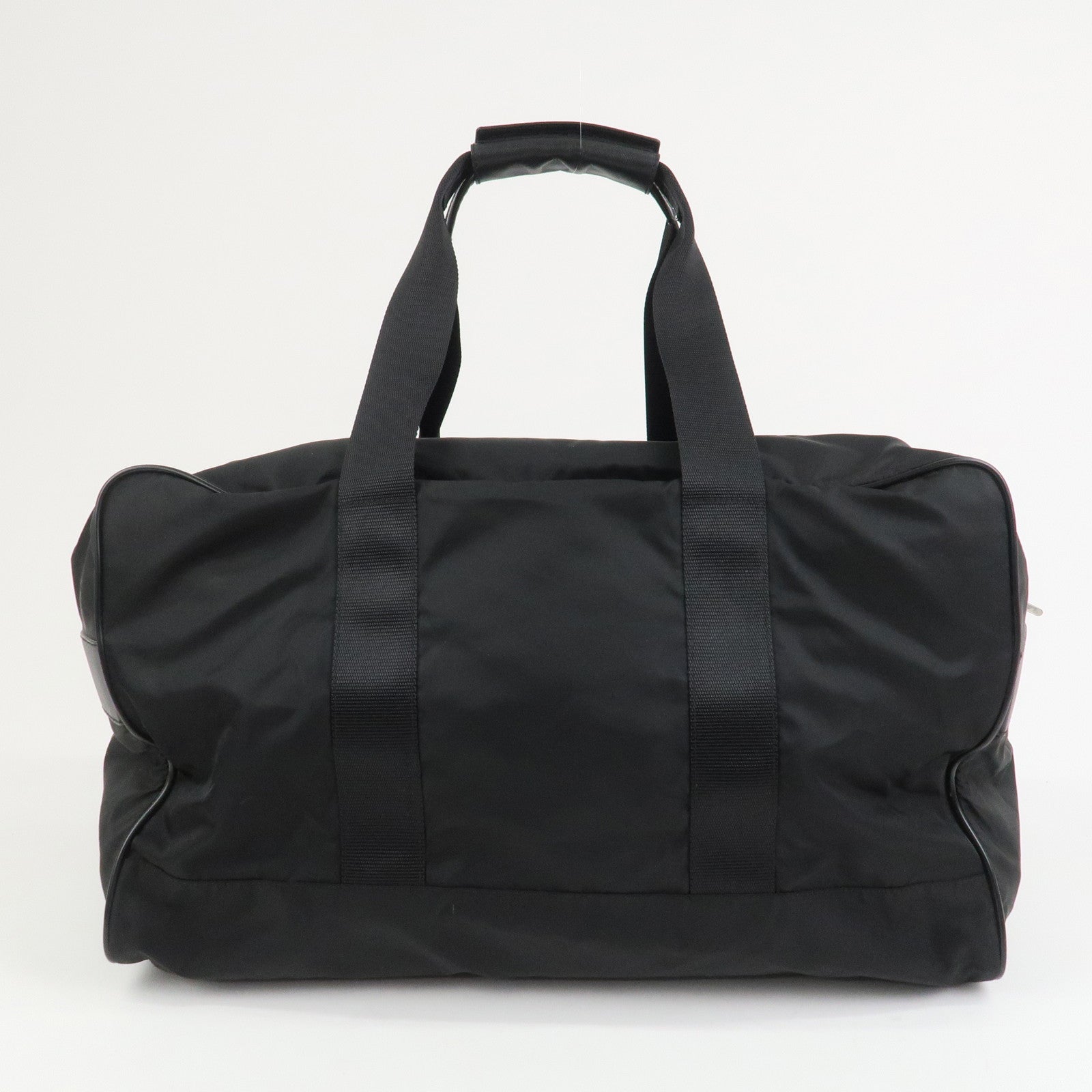 PRADA Nylon Saffiano Leather 2WAY Bag Boston Bag Black VS001S