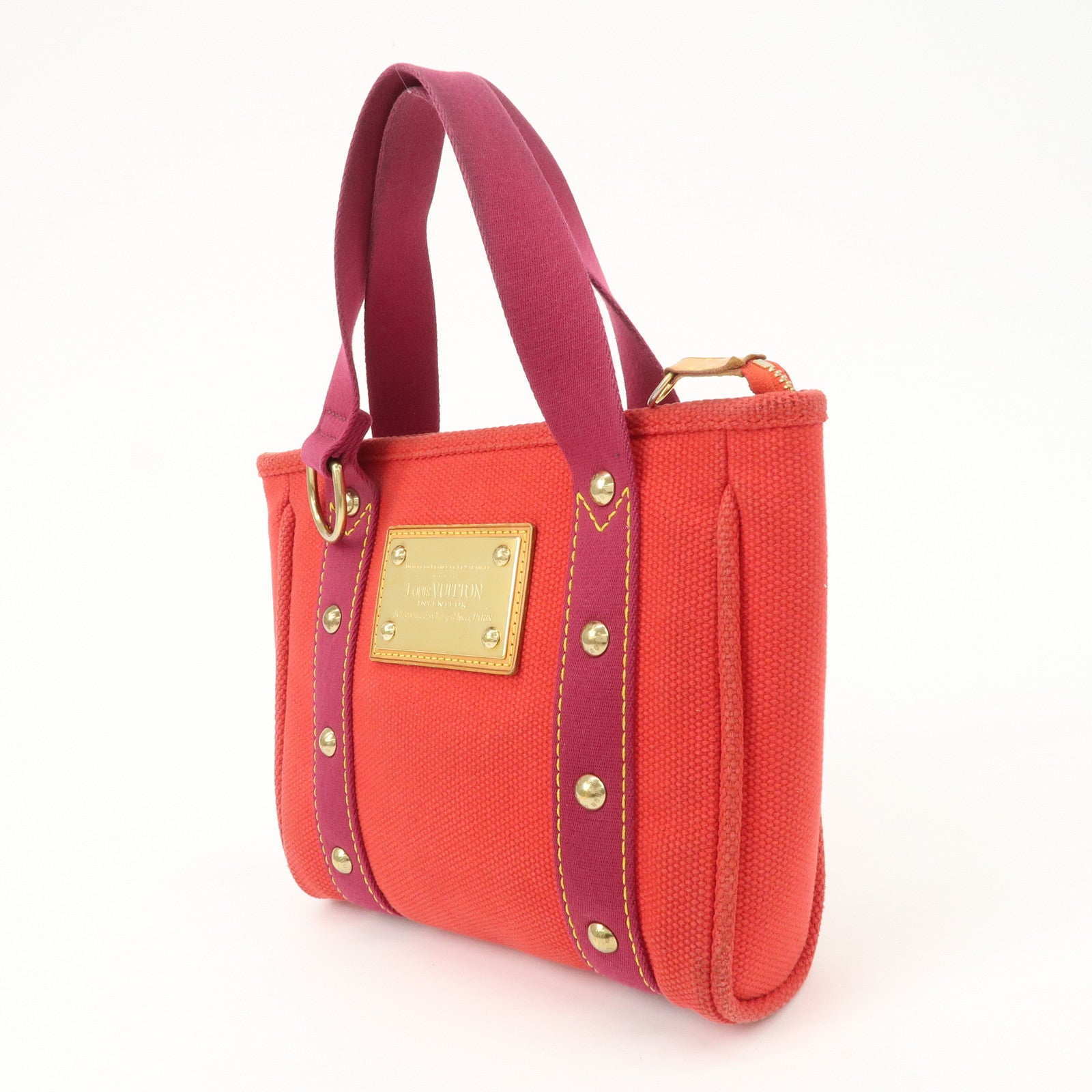 Louis Vuitton Antigua Cabas PM Hand Bag Rouge M40037