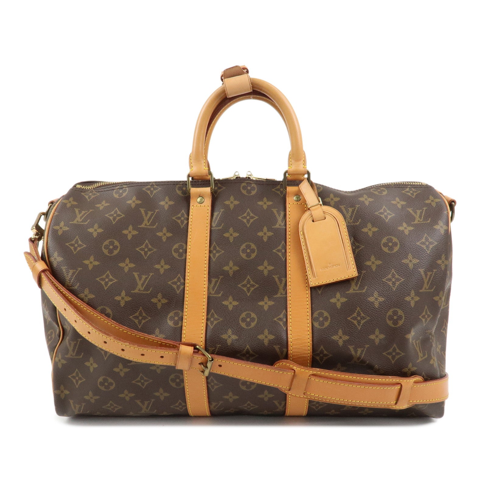 Louis Vuitton Monogram Keep All Bandouliere 45 Boston Bag M41418