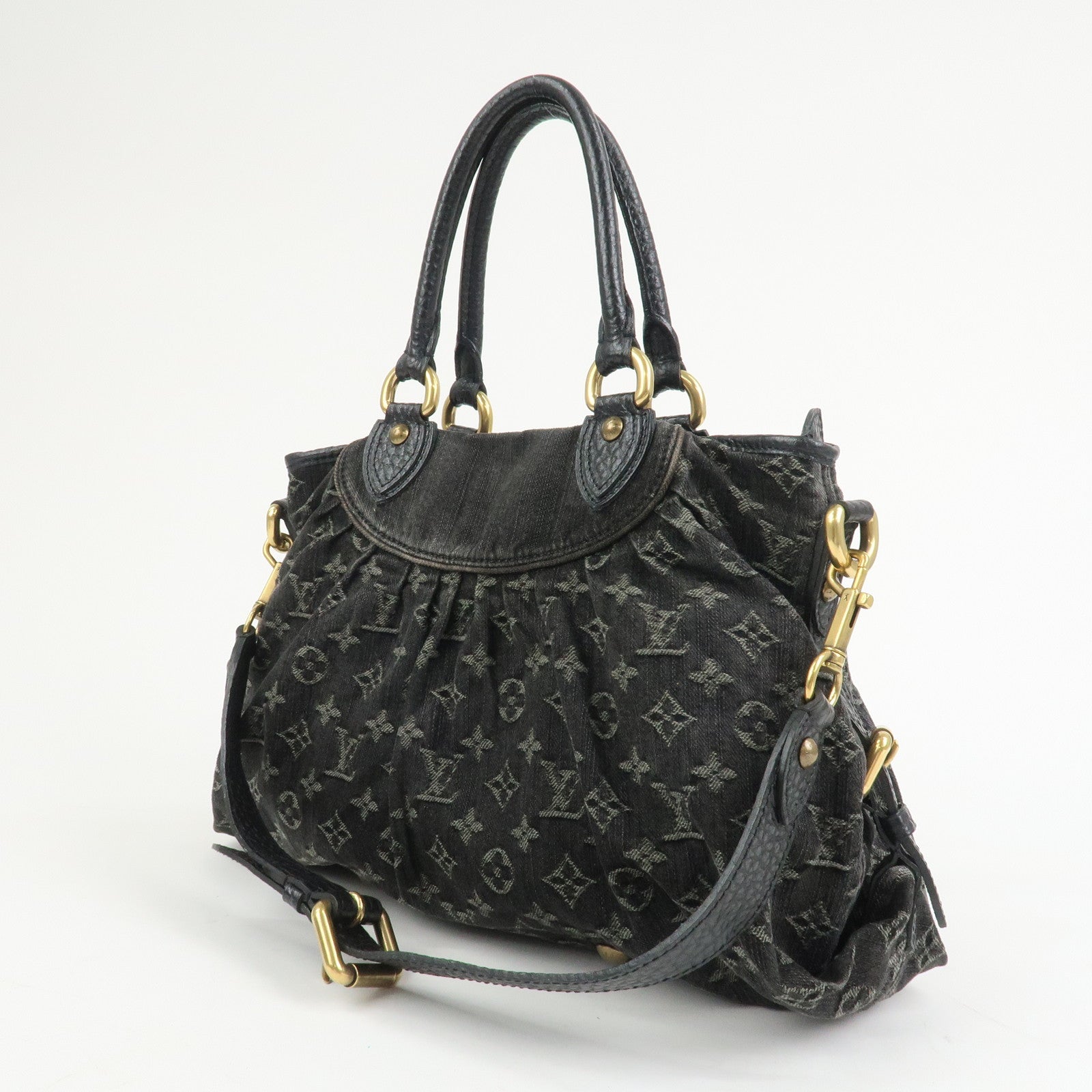 Louis Vuitton Monogram Denim Neo Cabby MM 2Way Bag Noir M95351