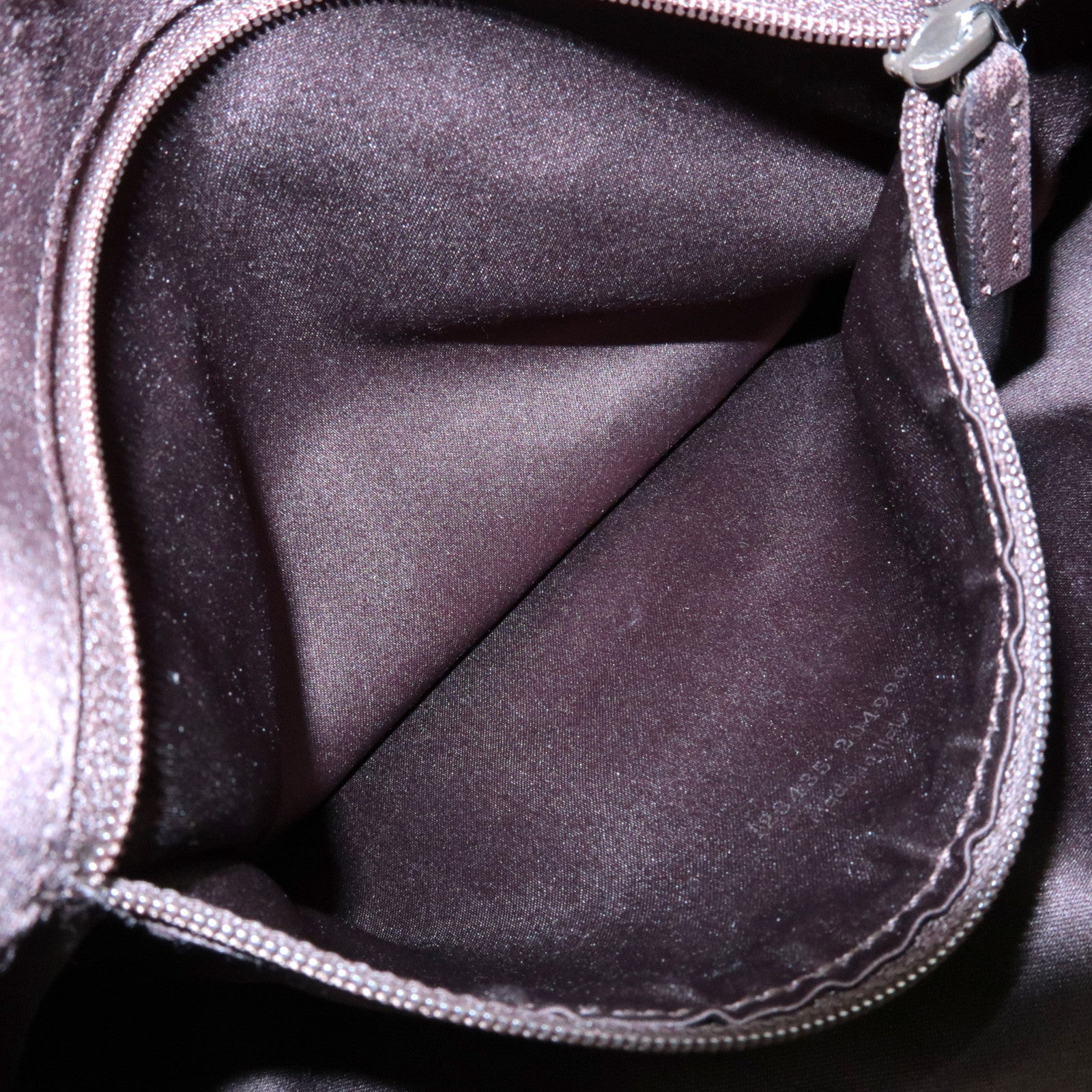 SAINT LAURENT Kahara Leather Canvas Velour Tote Bag Brown Used