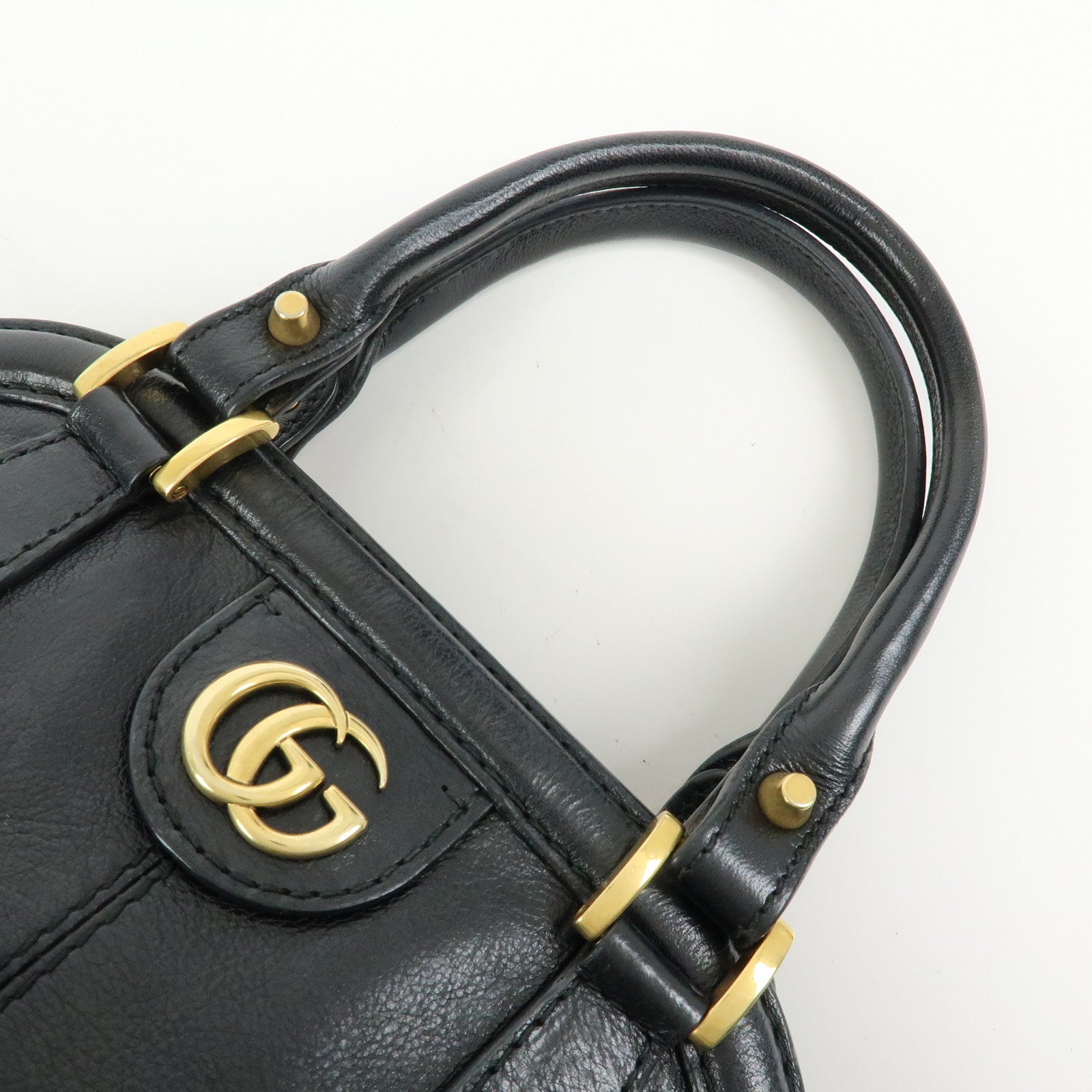 GUCCI GG Marmont Tiger Head Leather 2Way Bag Hand Bag Black 516459