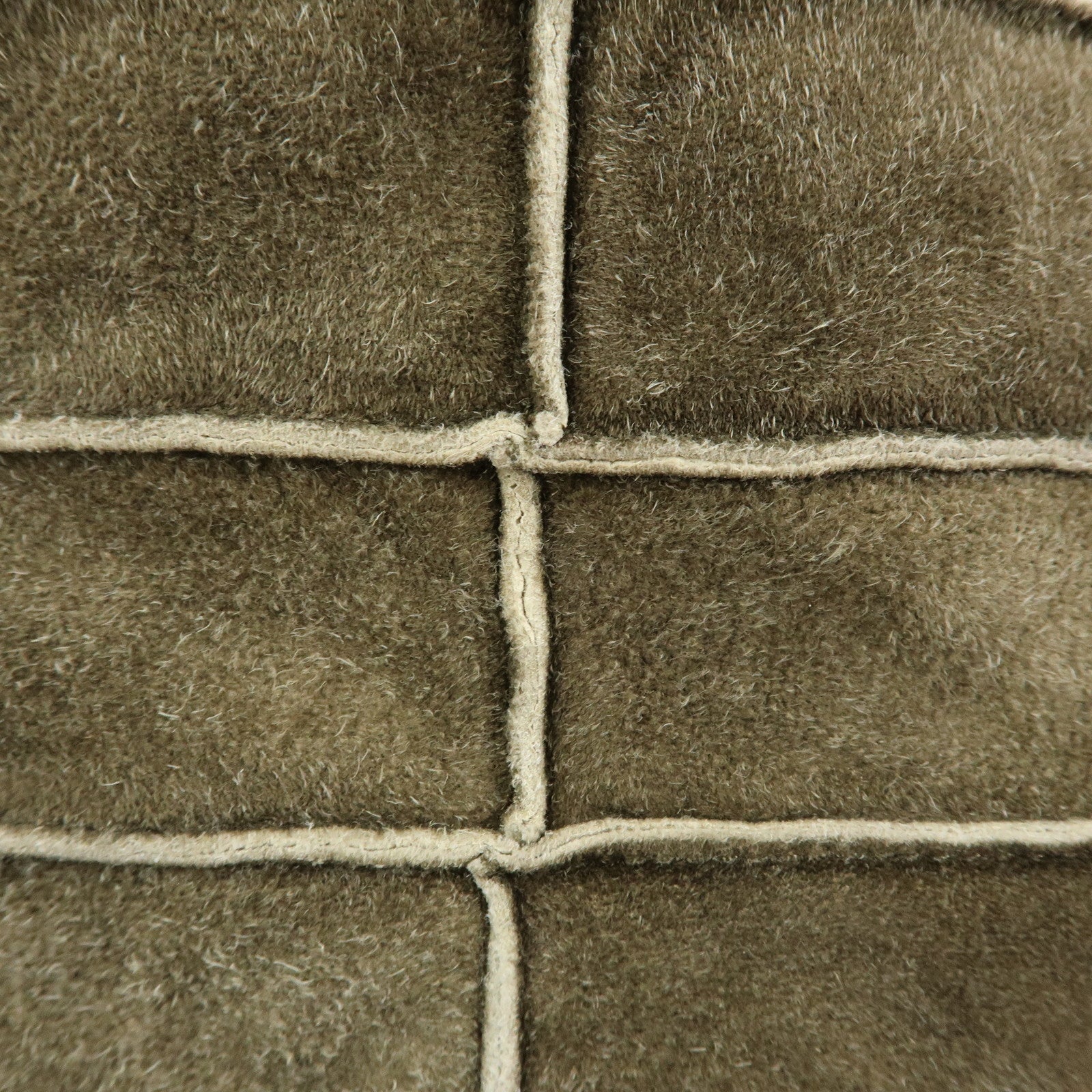 CHANEL Logo Suede Shoulder Bag Hand Bag Tote Bag Khaki