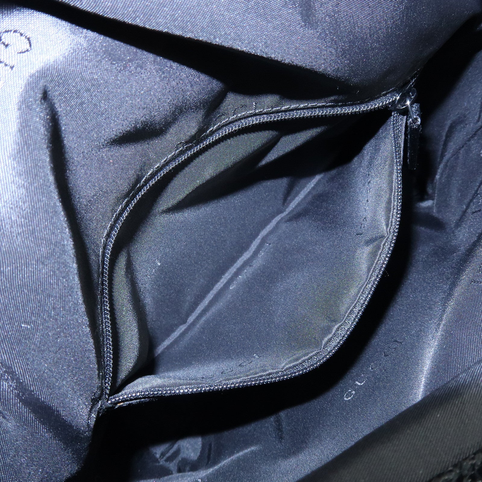 GUCCI Jackie Canvas Leather Shoulder Bag Hand Bag Black 001・3734