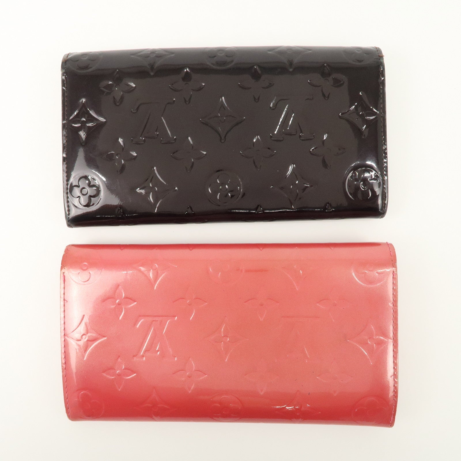 Louis Vuitton Monogram Vernis Set of 2 Long Wallet M93524 M9140F Used
