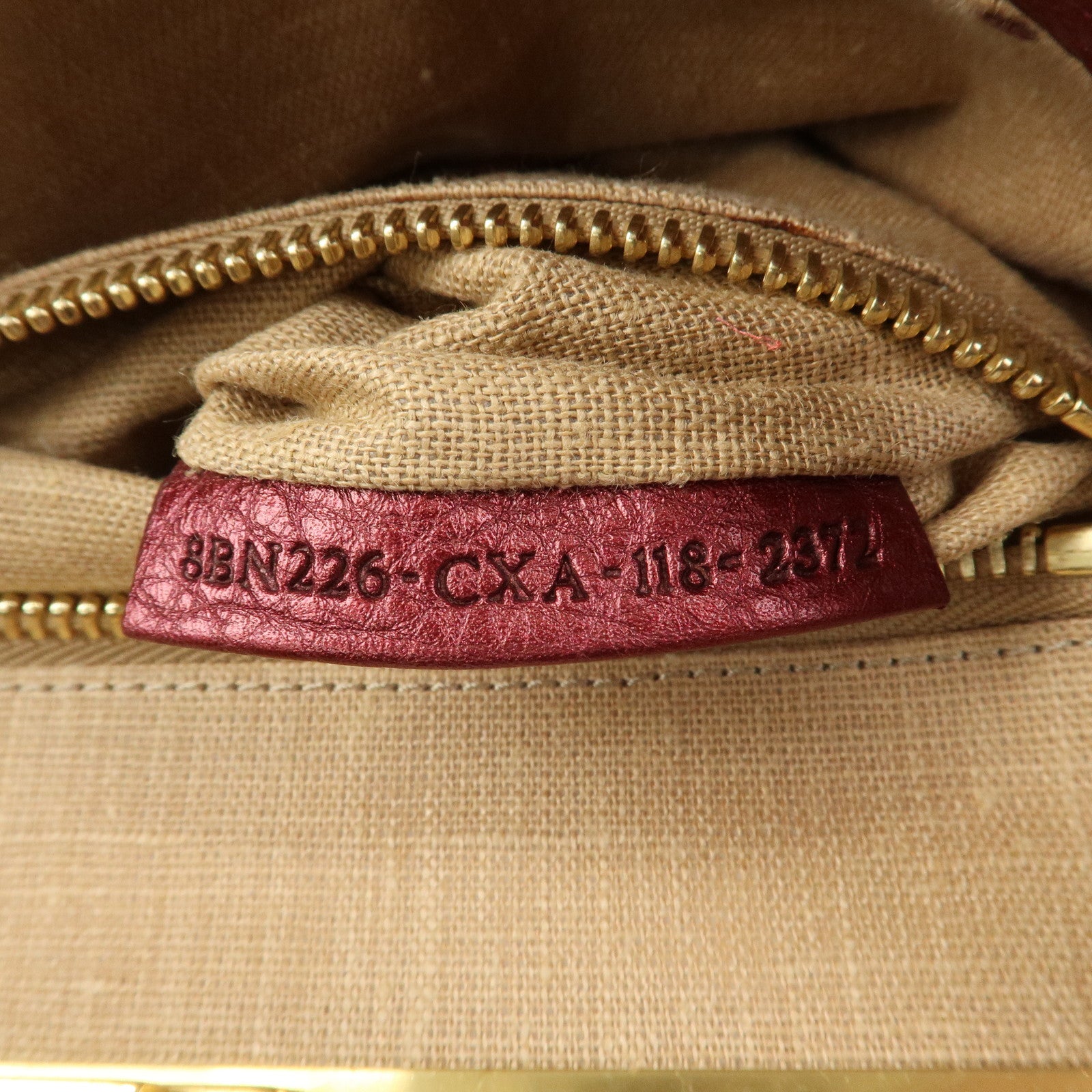 FENDI Peekaboo Logo Leather 2Way Shoulder Bag Burgundy 8BN226