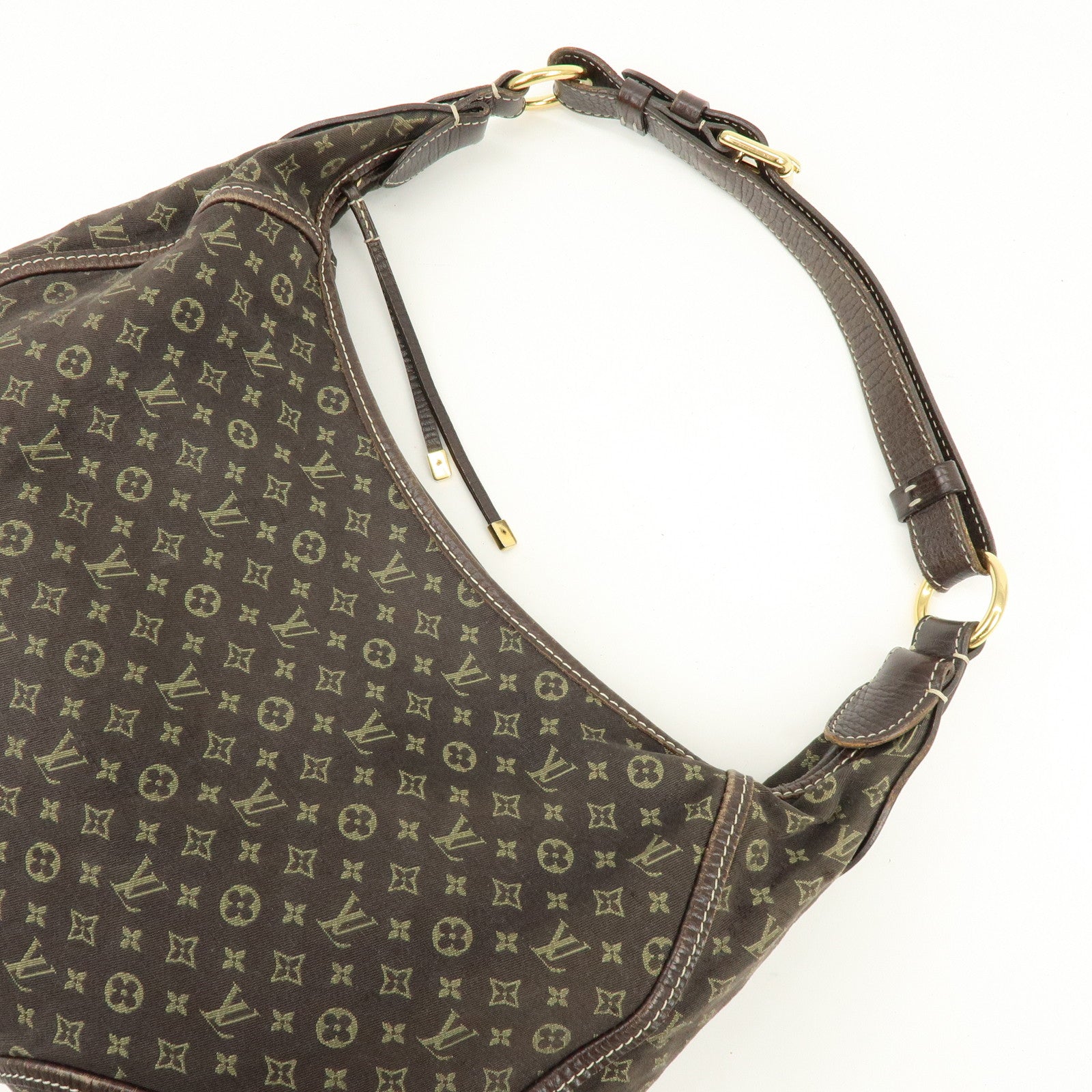 Louis Vuitton Monogram Mini Lin Manon MM Shoulder Bag Ebene M95619