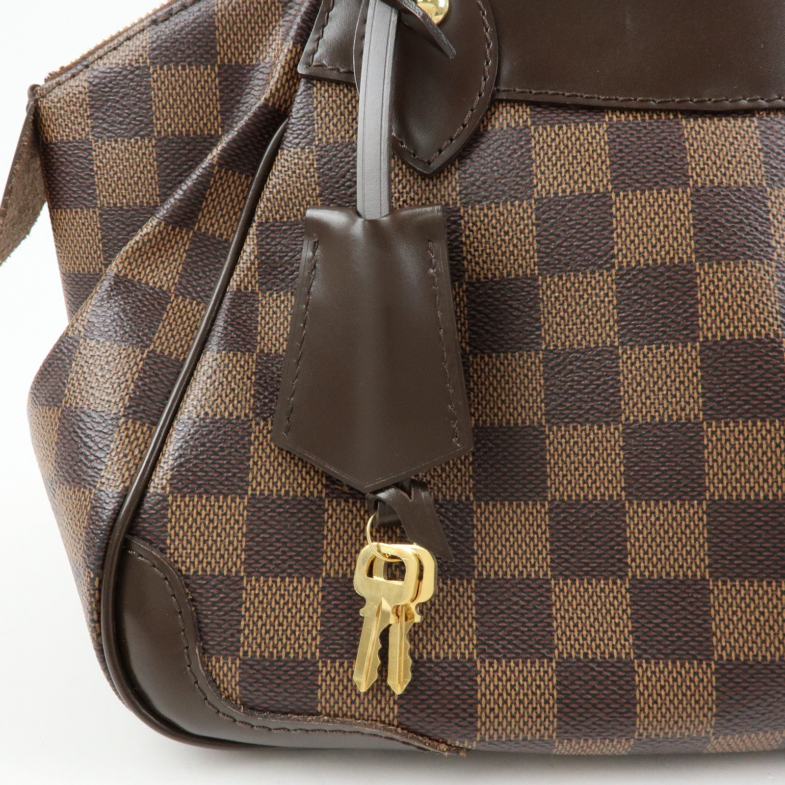 Louis Vuitton Damier Ebene Verona PM Hand Bag Brown N41117