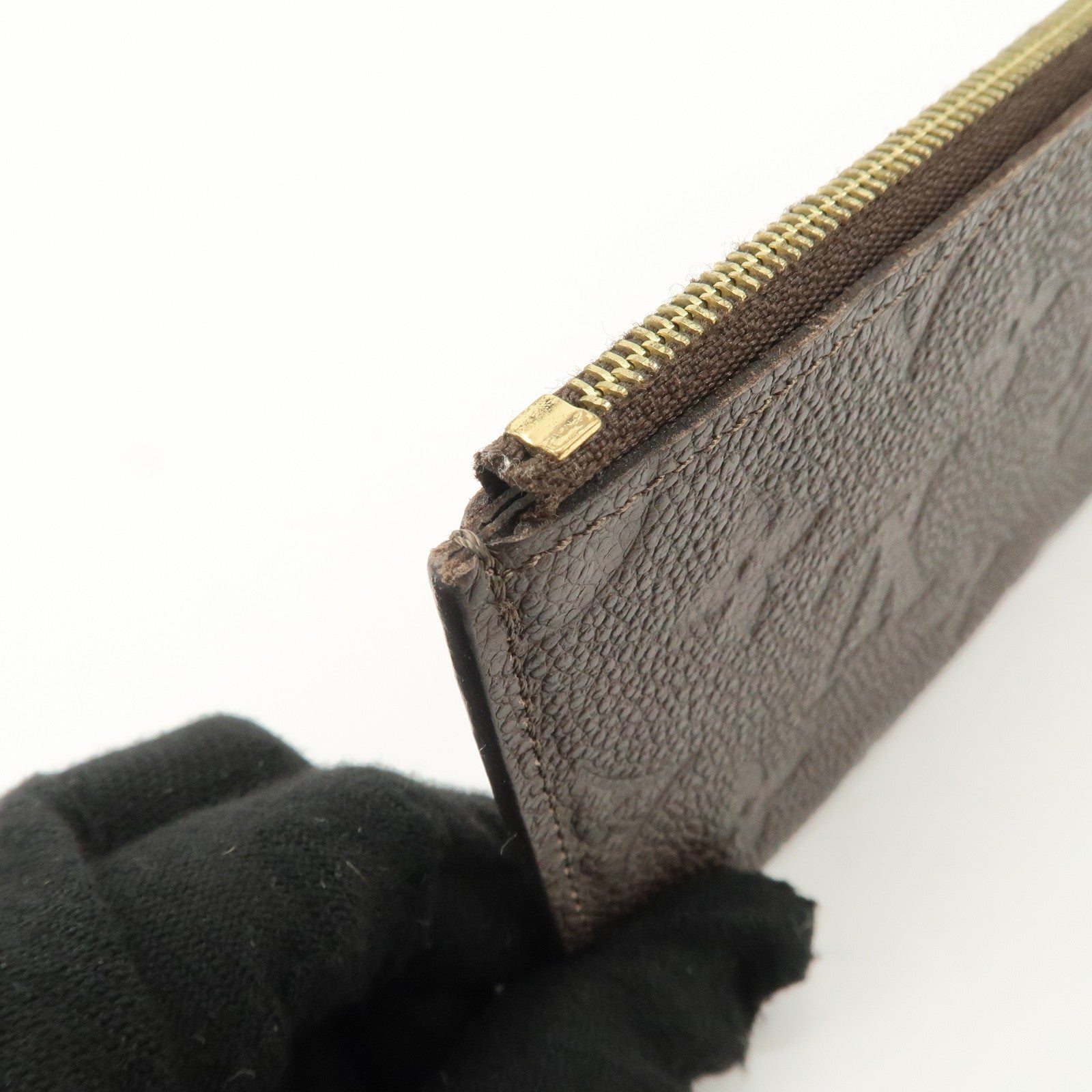 Louis Vuitton Empreinte Portefeuille Curieuse Pouch Brown M60300 Used