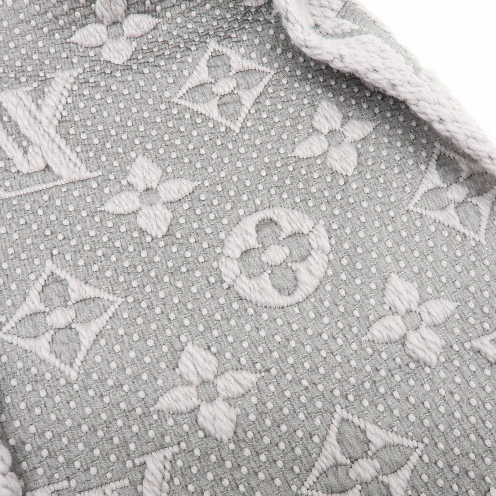 Louis Vuitton Monogram Escharp Logomania Scarf Gris Perle M74742