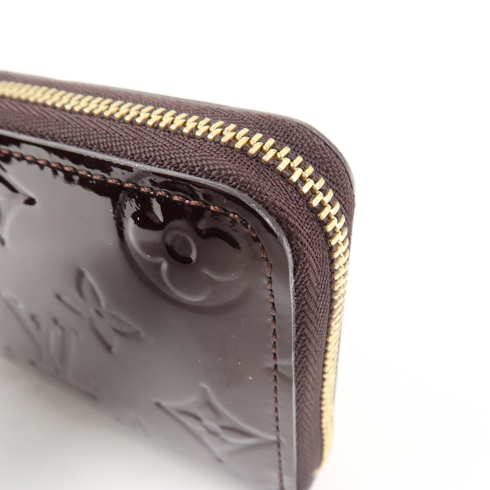Louis Vuitton Monogram Vernis Zippy Coin Purse Amarante M93607 Used