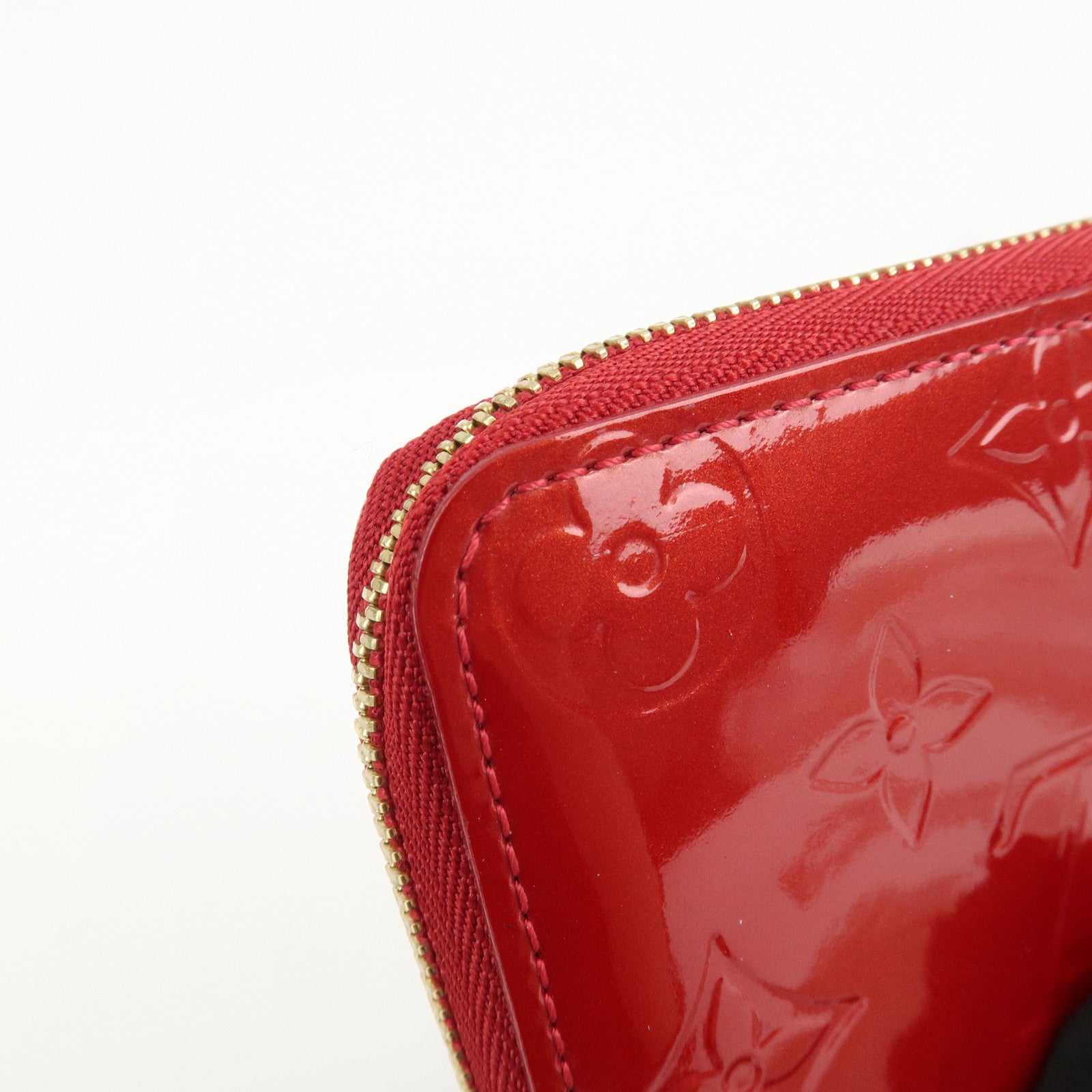 Louis Vuitton Monogram Vernis Leather Zippy Coin Purse Red M93608 Used