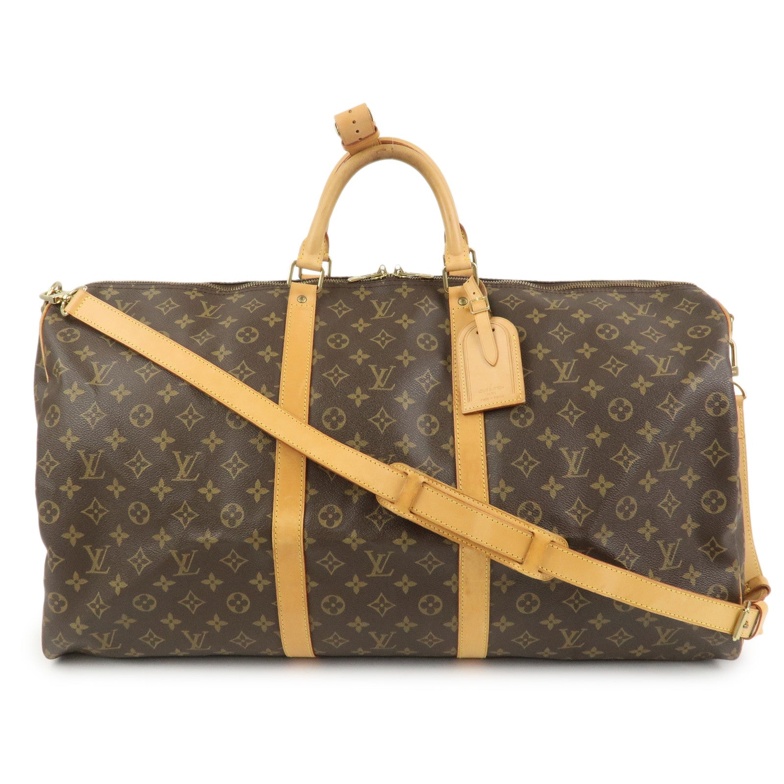 Louis Vuitton Monogram Keep All 60 Boston Bag Brown M41422