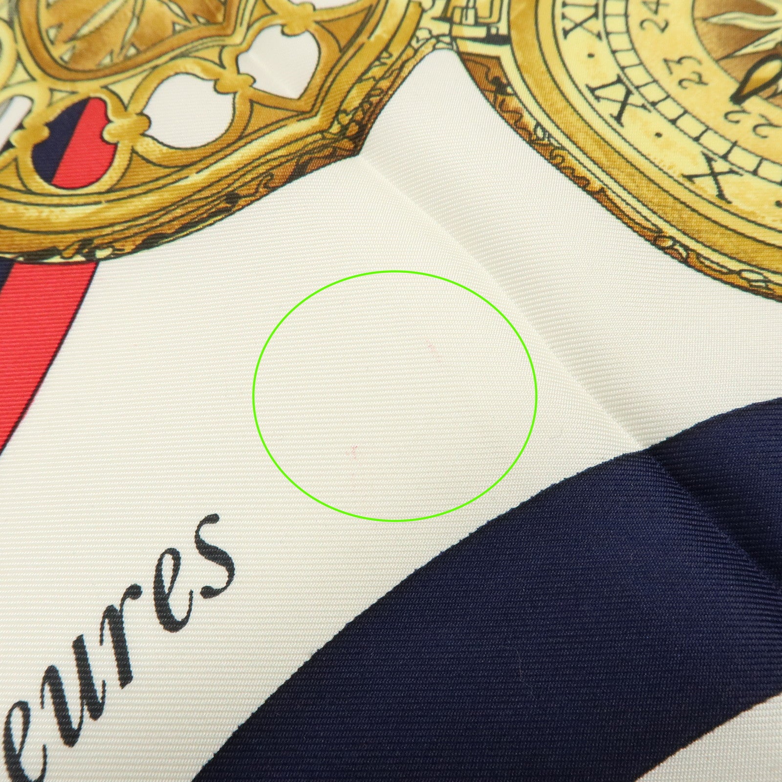 HERMES Carre90 Silk100% Parmi les fleurs je compte les heures Scarf