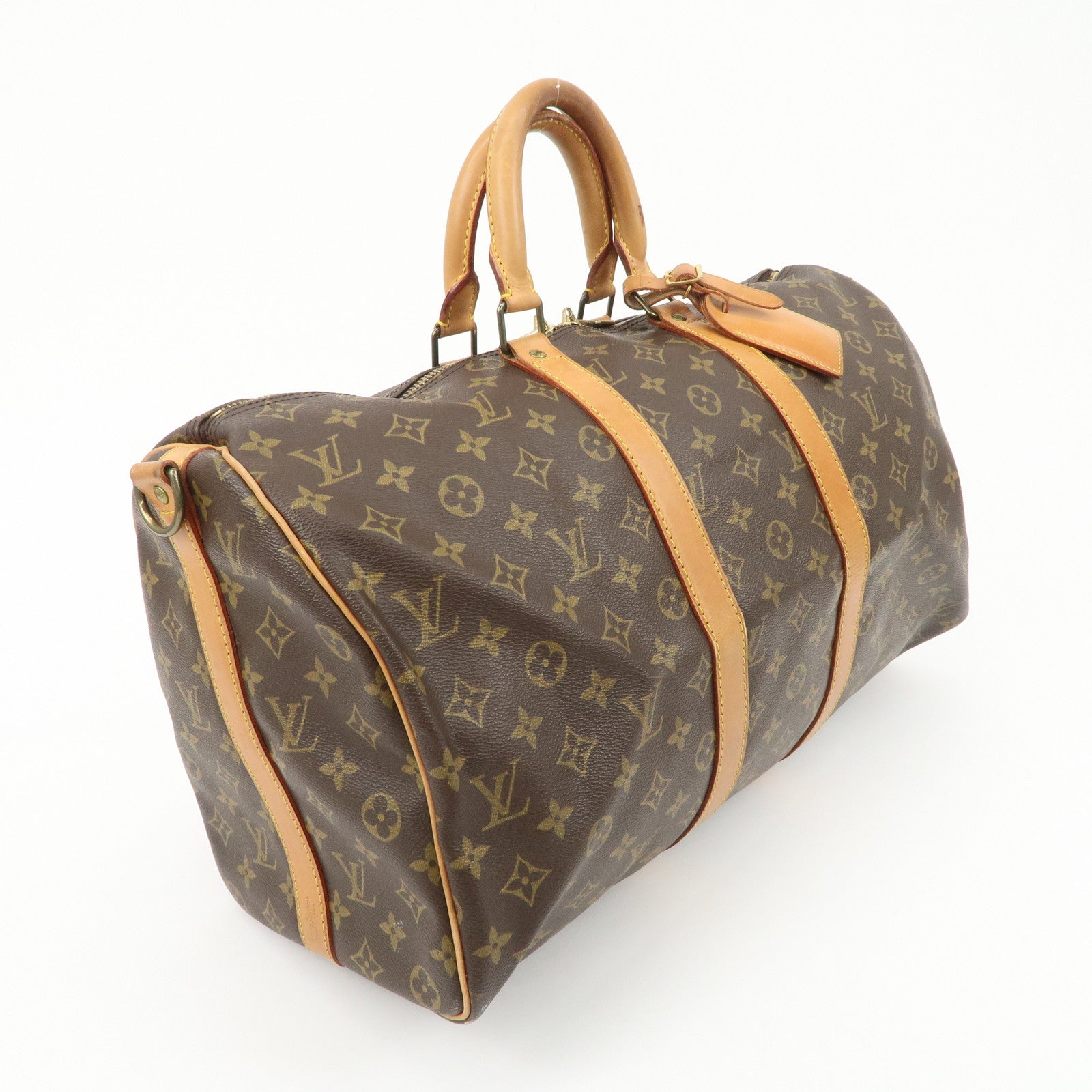 Louis Vuitton Monogram Keep All Bandouliere 45 Boston Bag M41418