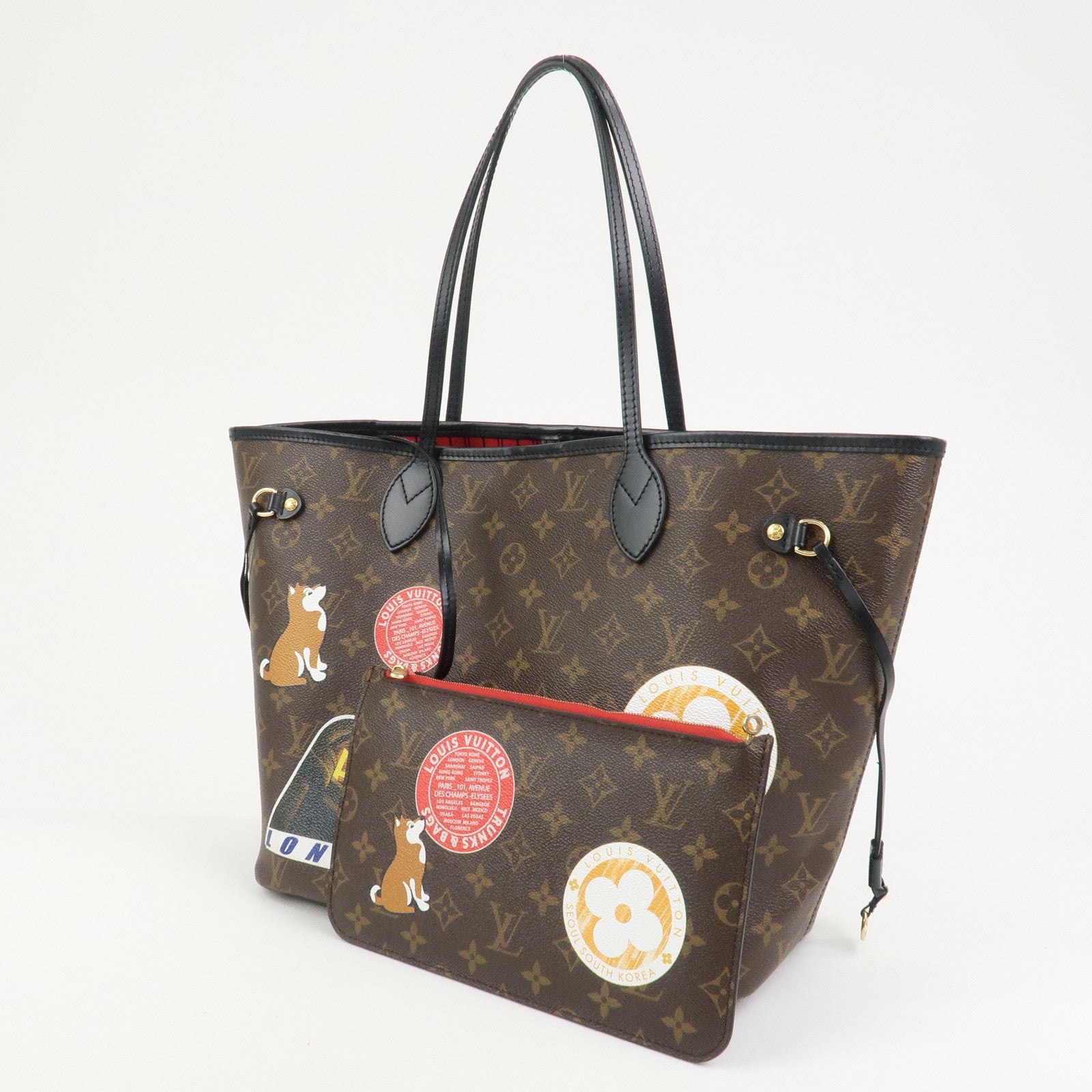 Louis Vuitton LV World Tour Monogram Neverfull MM Tote Bag M42844