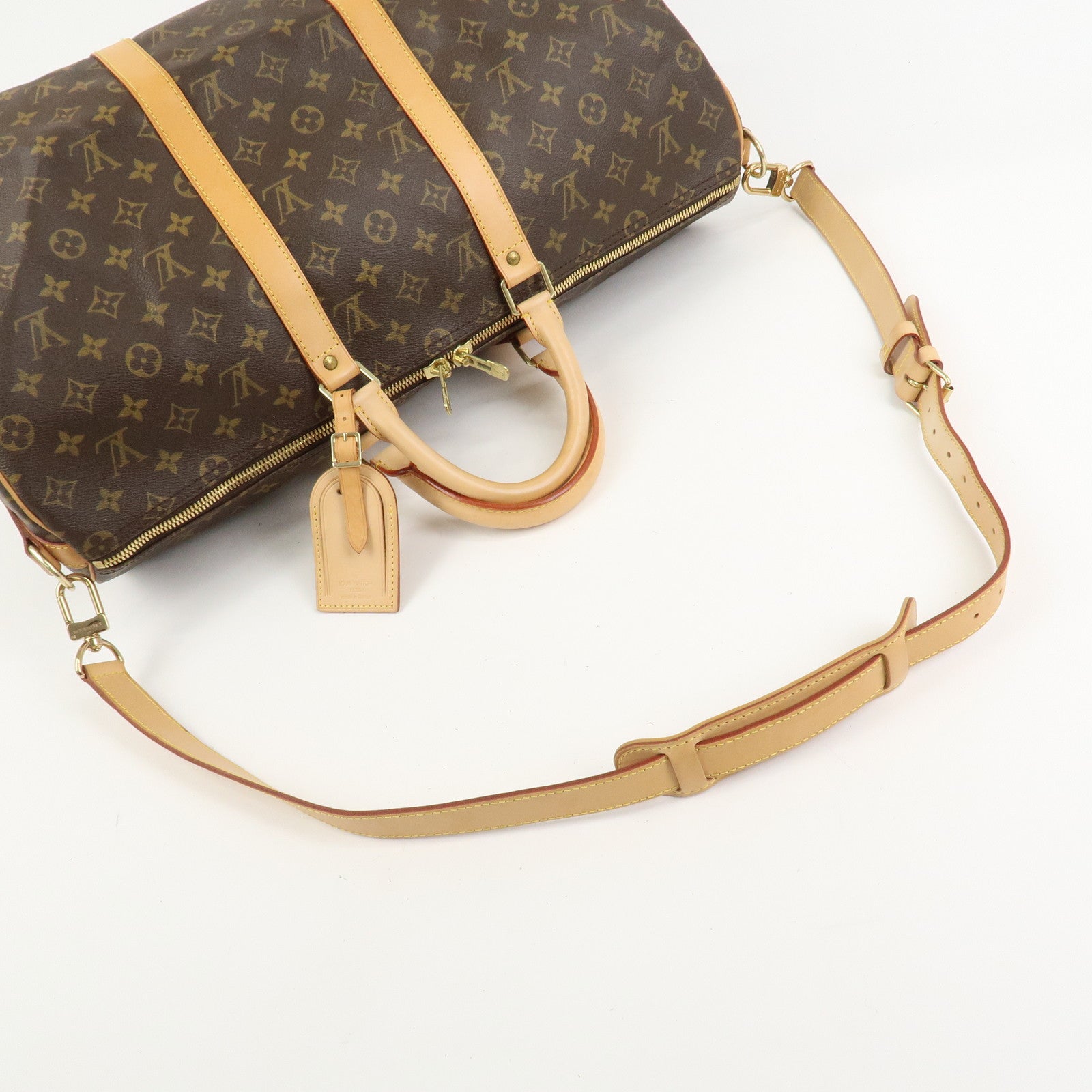 Louis Vuitton Monogram Keep All 50 Bandouliere Boston Bag M41416