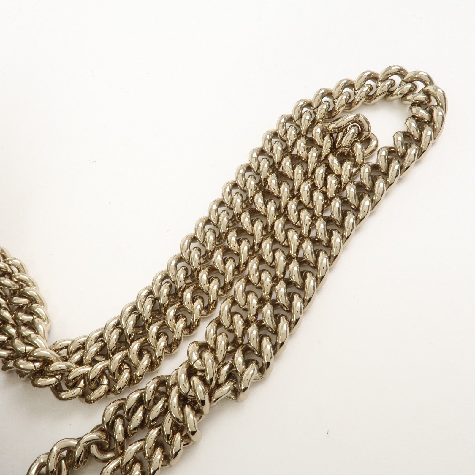 GUCCI SOHO Interlocking G Leather Shoulder Bag Metallic Brown 308983