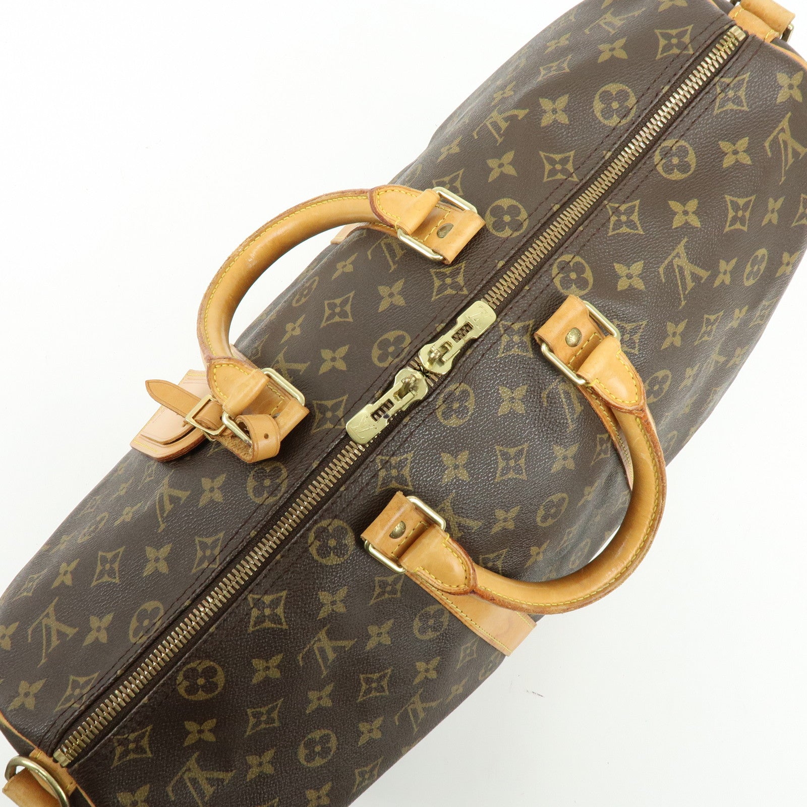 Louis Vuitton Monogram Keep All Bandouliere 45 Boston Bag M41418