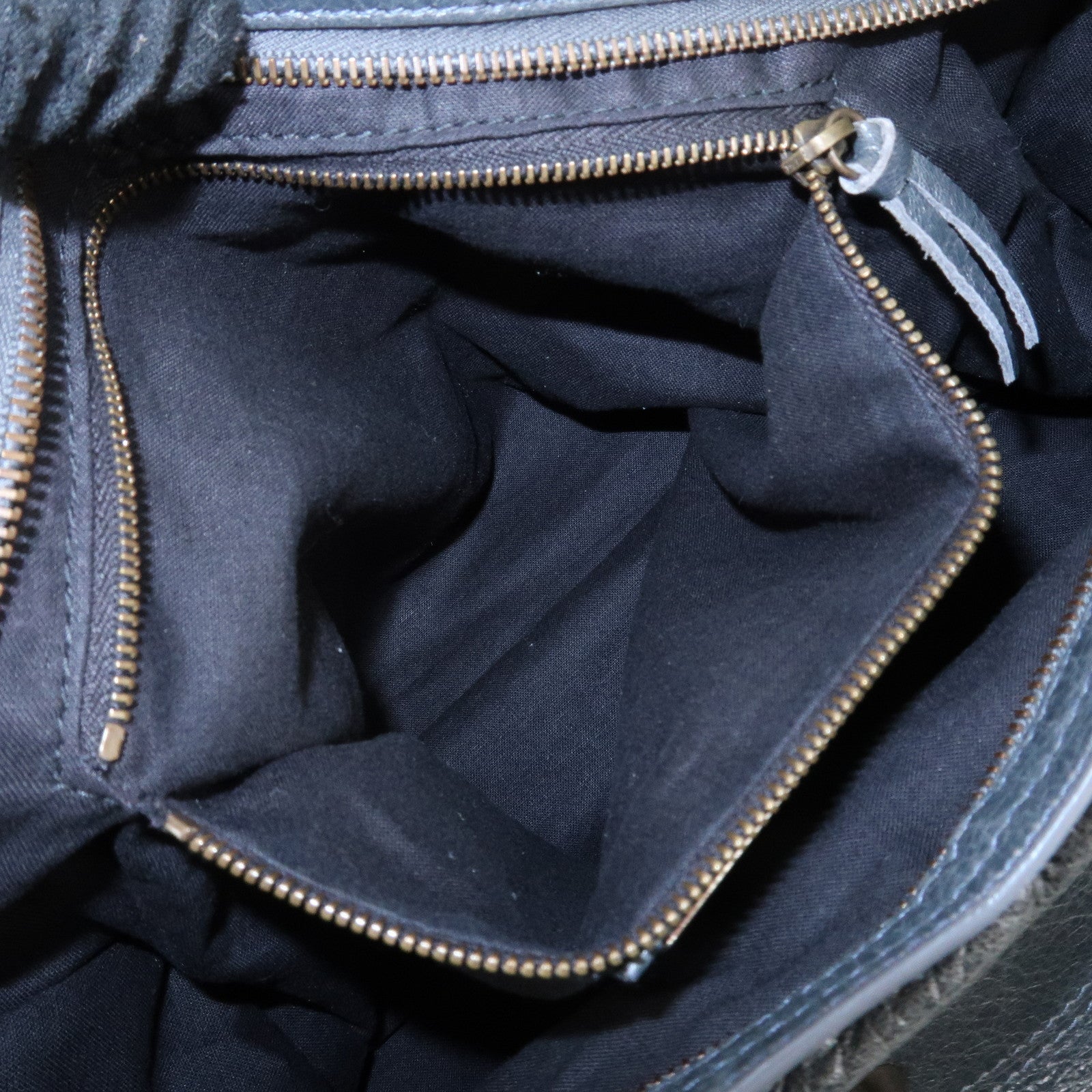 BALENCIAGA The City Leather 2Way Hand Bag Dark Gray 115748 Used