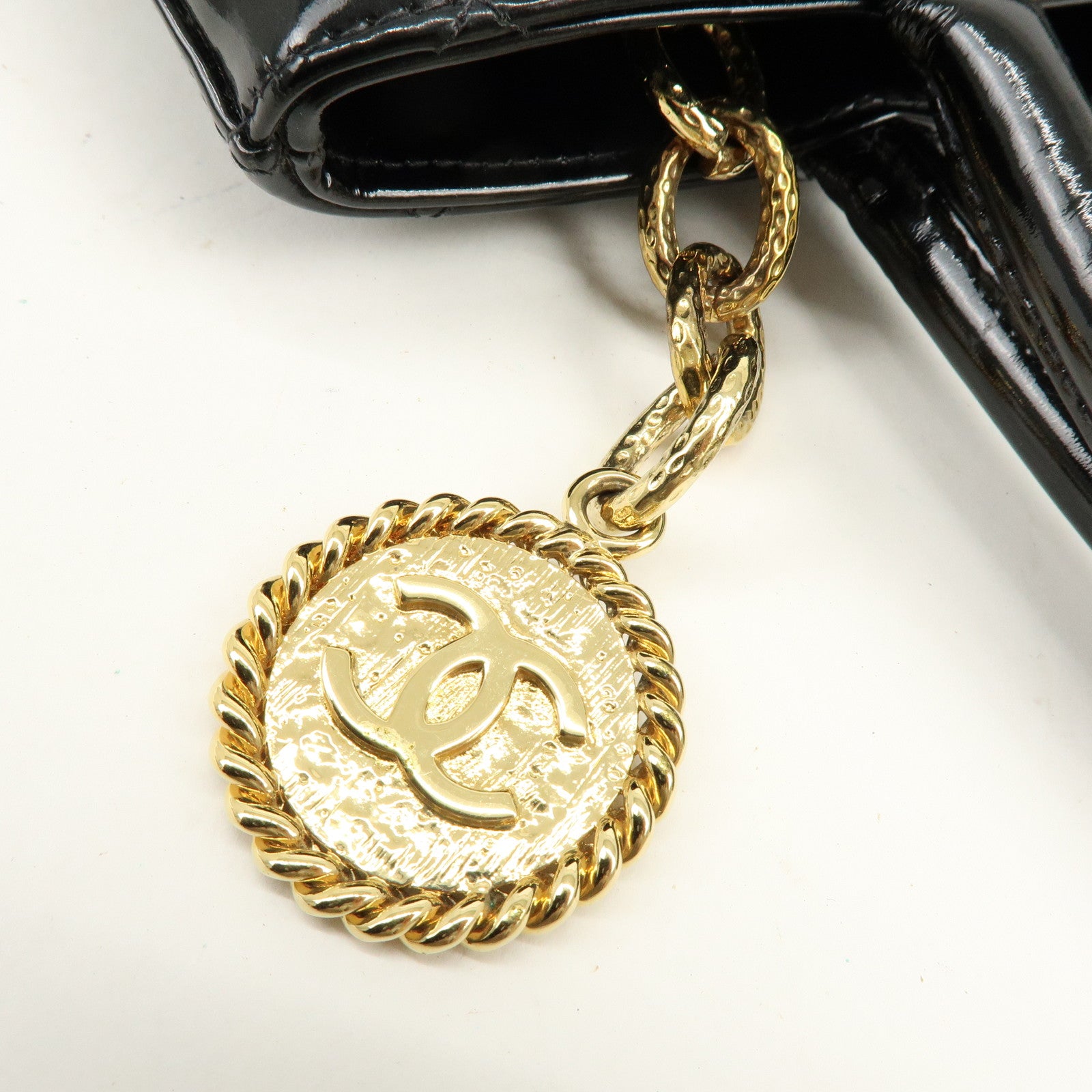 CHANEL Matelasse COCO Mark Medallion Tote Bag Hand Bag A01804