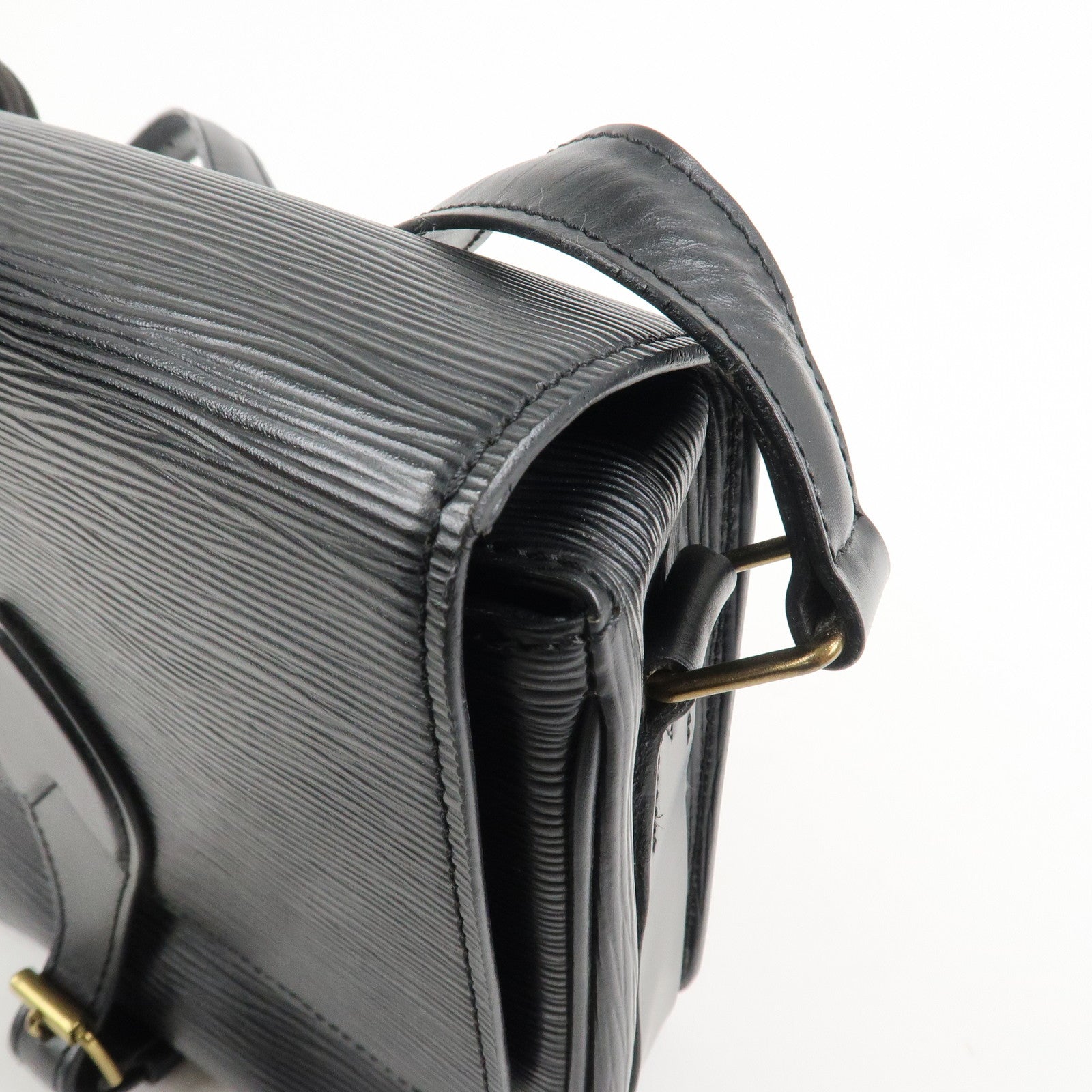 Louis Vuitton Epi Cartouchiere Shoulder Bag Noir Black M52242