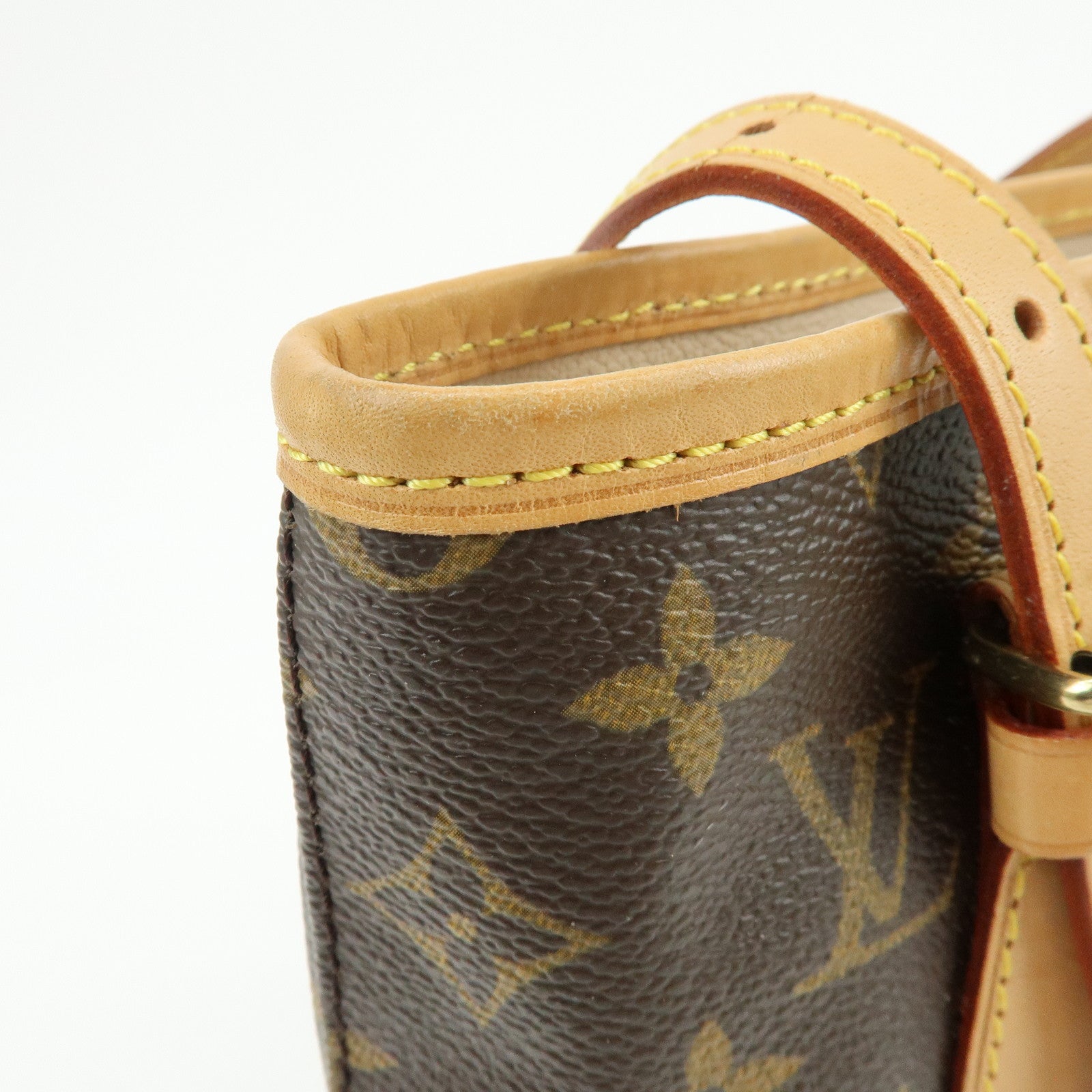 Louis Vuitton Monogram Canvas Bucket PM Hand Bag Brown M42238