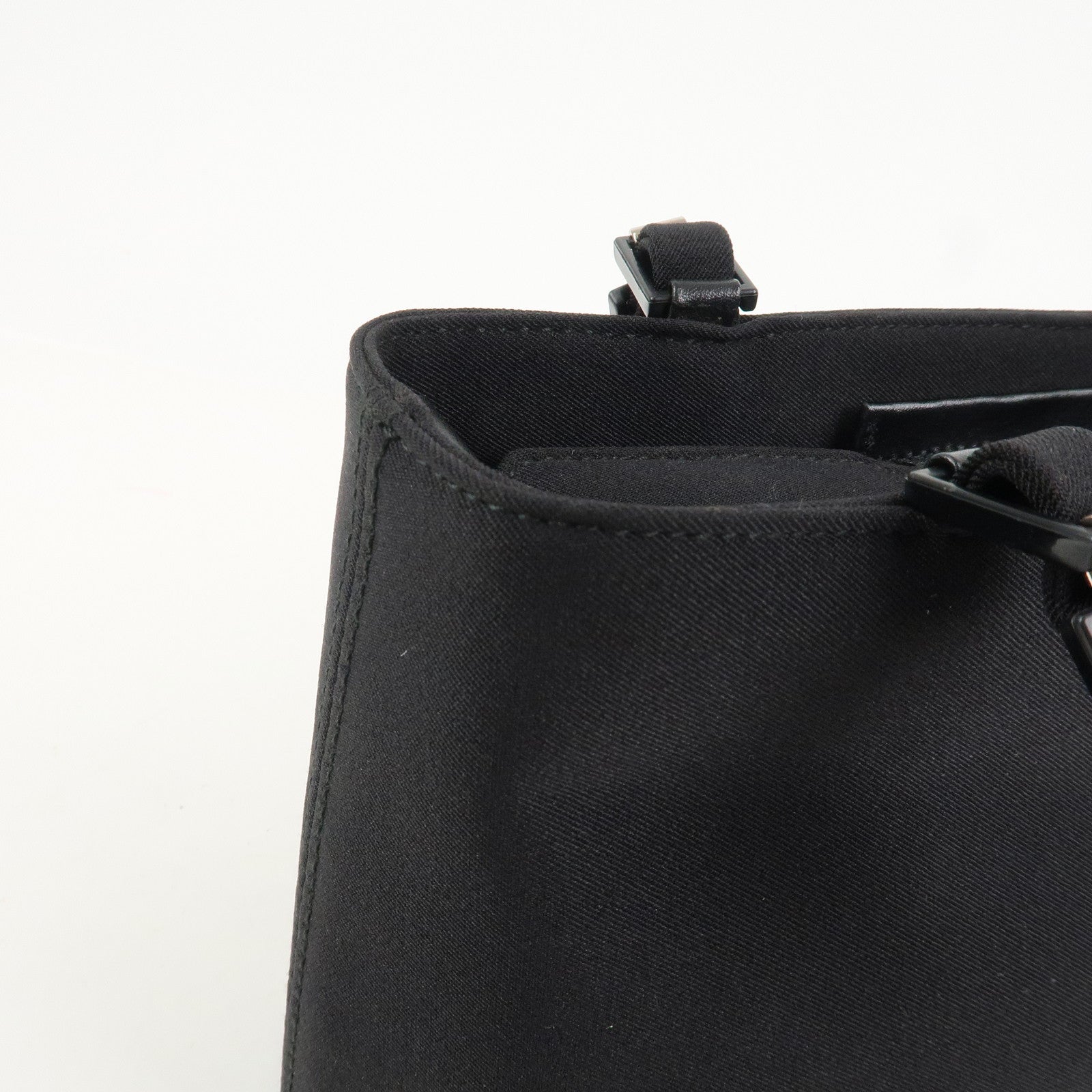 Ferragamo Logo Nylon Hand Bag Shoulder Bag Black