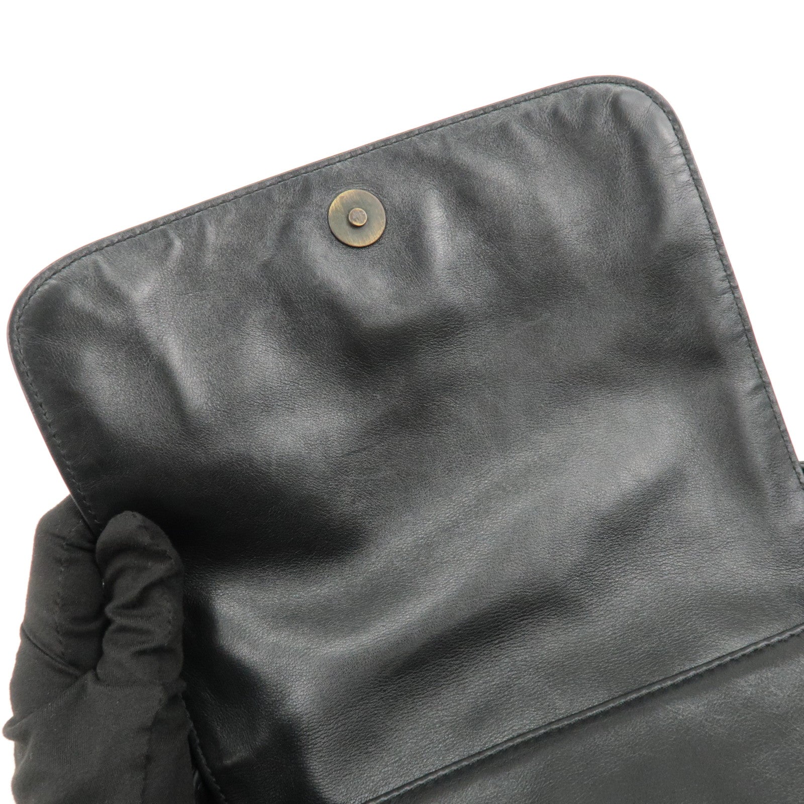 CHANEL COCO Mark Lamb Skin Shoulder Bag Crossbody Bag Used