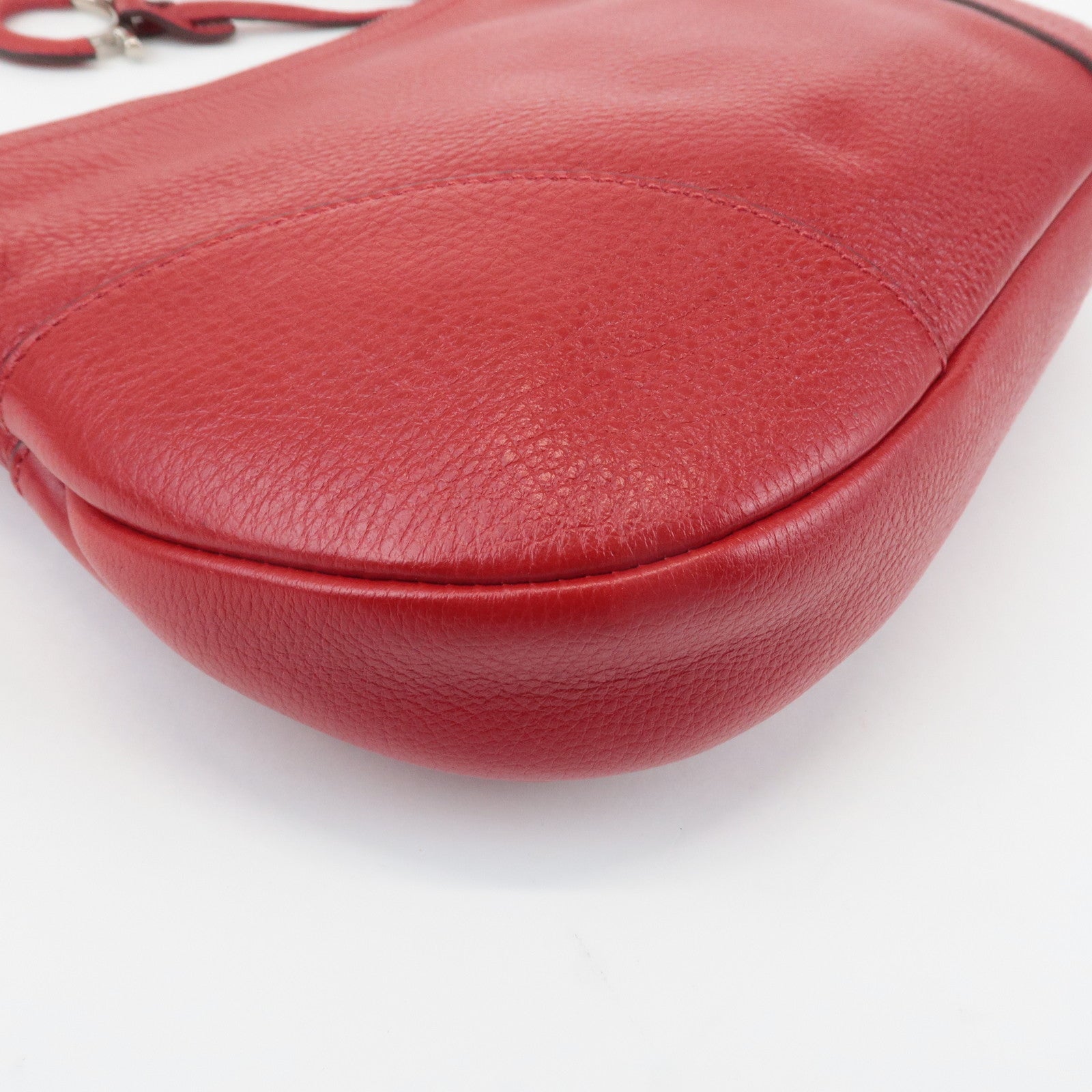 Ferragamo Gancini Leather Shoulder Bag Ferragamo Red Used